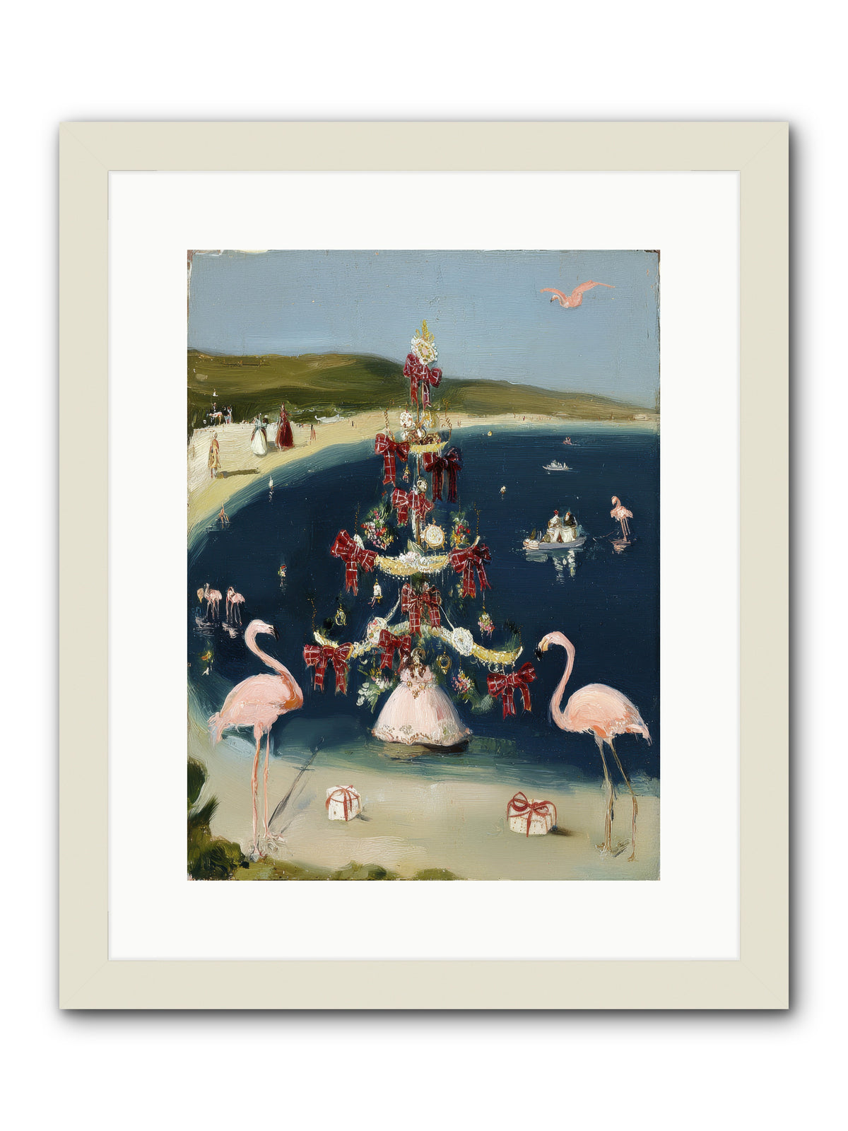 Seashells & Sleigh Bells -- Framed Print - White 12x16