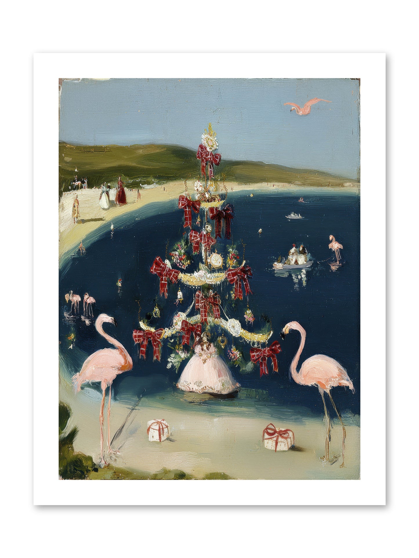 Seashells & Sleigh Bells -- Paper Print 12x16