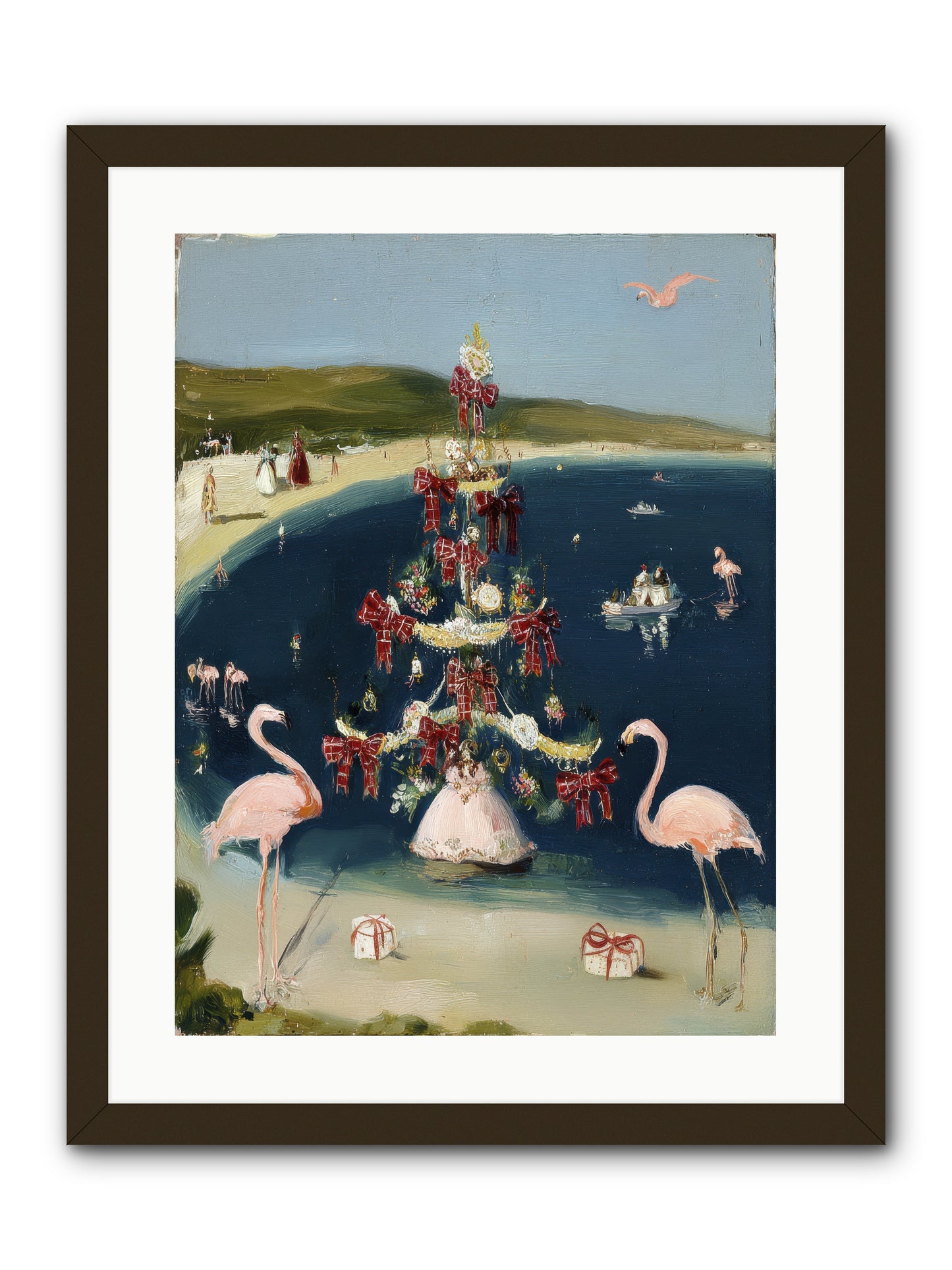 Seashells & Sleigh Bells -- Framed Print - Black 18x24
