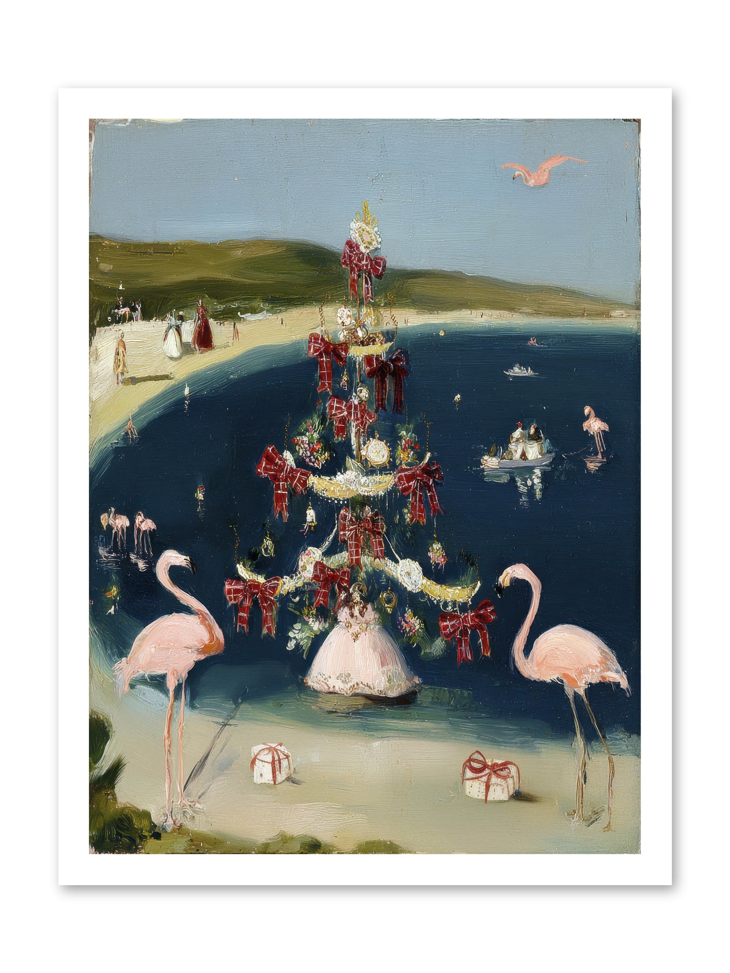 Seashells & Sleigh Bells -- Loose Canvas Print 18x24