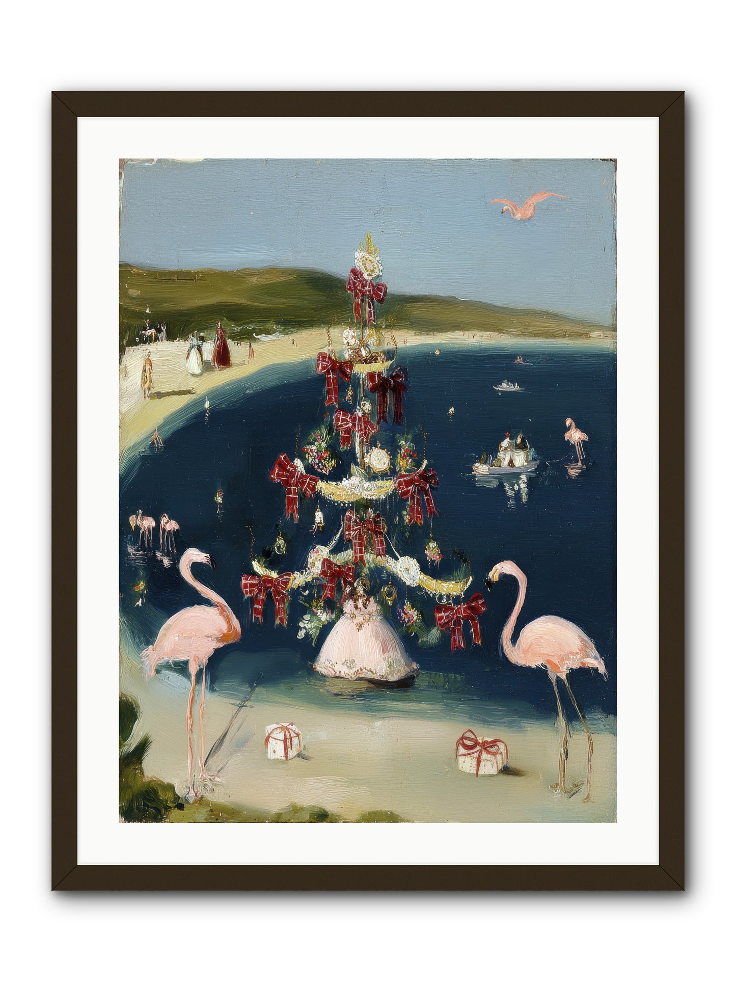 Seashells & Sleigh Bells -- Framed Print - Black 24x32