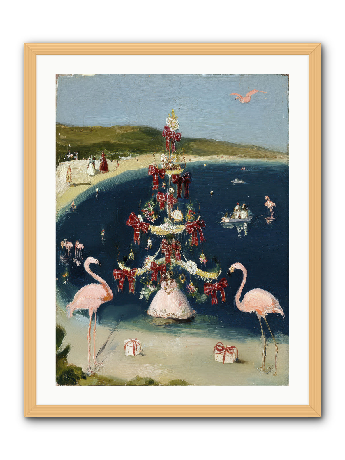 Seashells & Sleigh Bells -- Framed Print - Natural 24x32