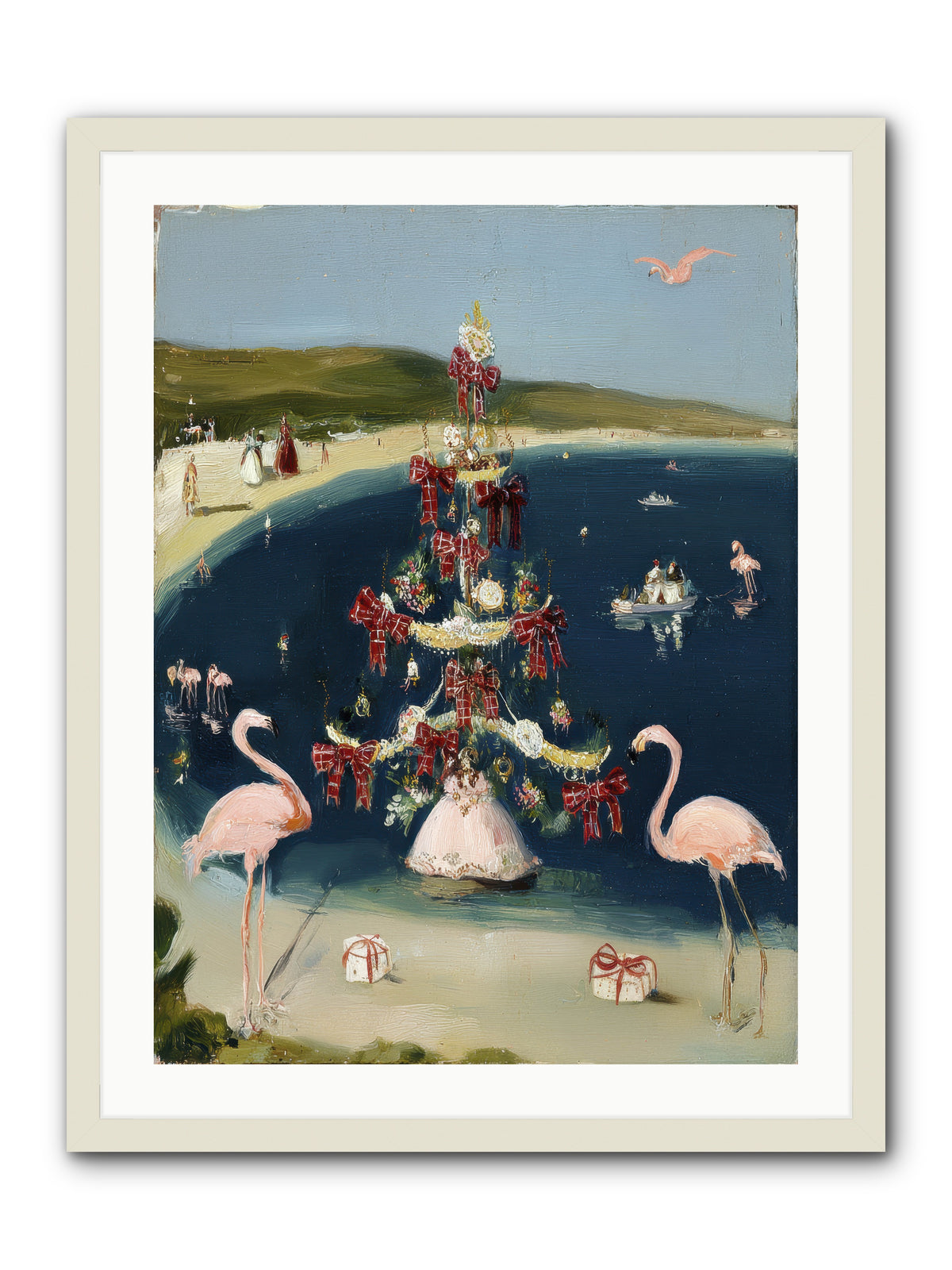 Seashells & Sleigh Bells -- Framed Print - White 24x32