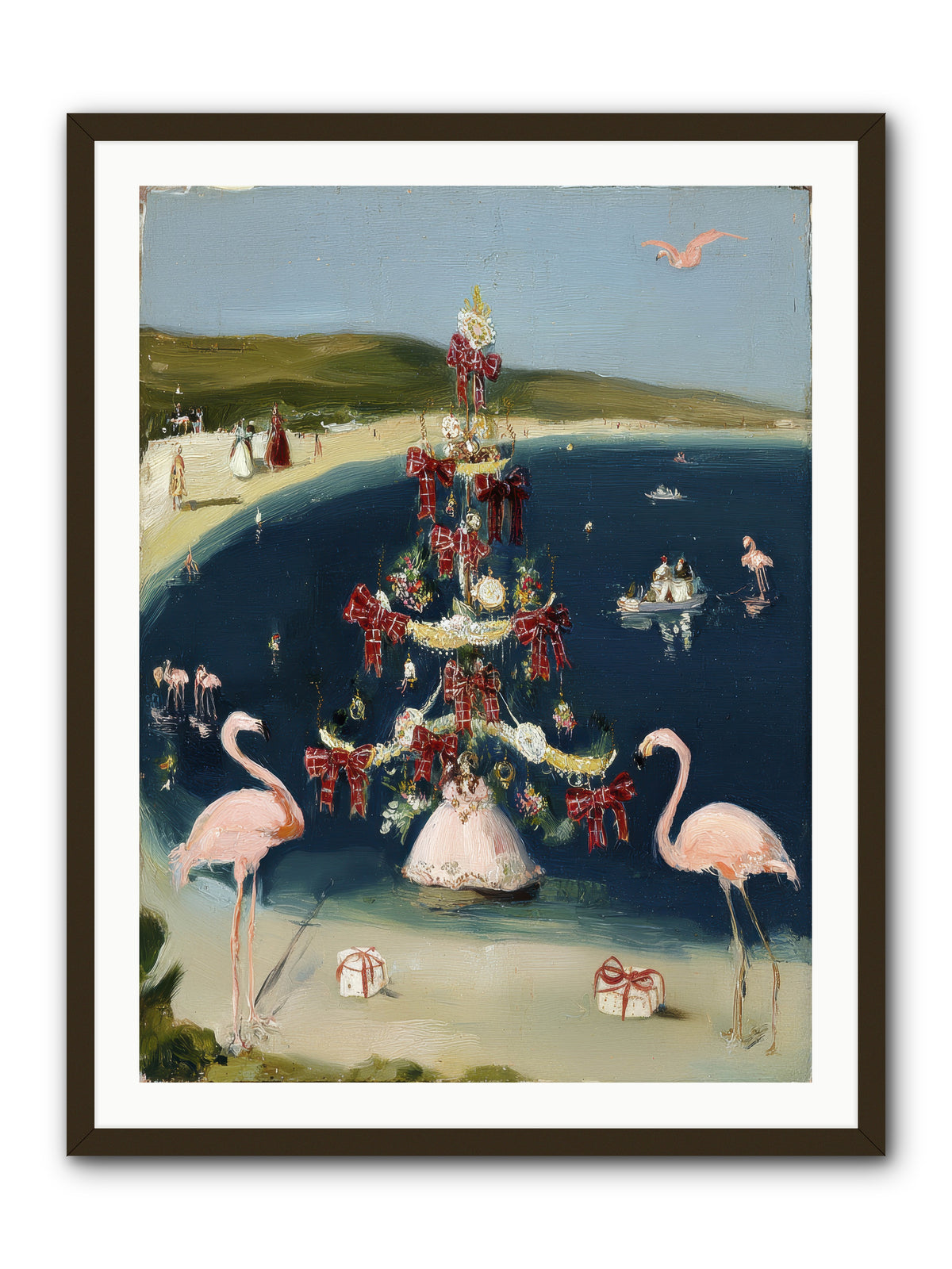 Seashells & Sleigh Bells -- Framed Print - Black 30x40