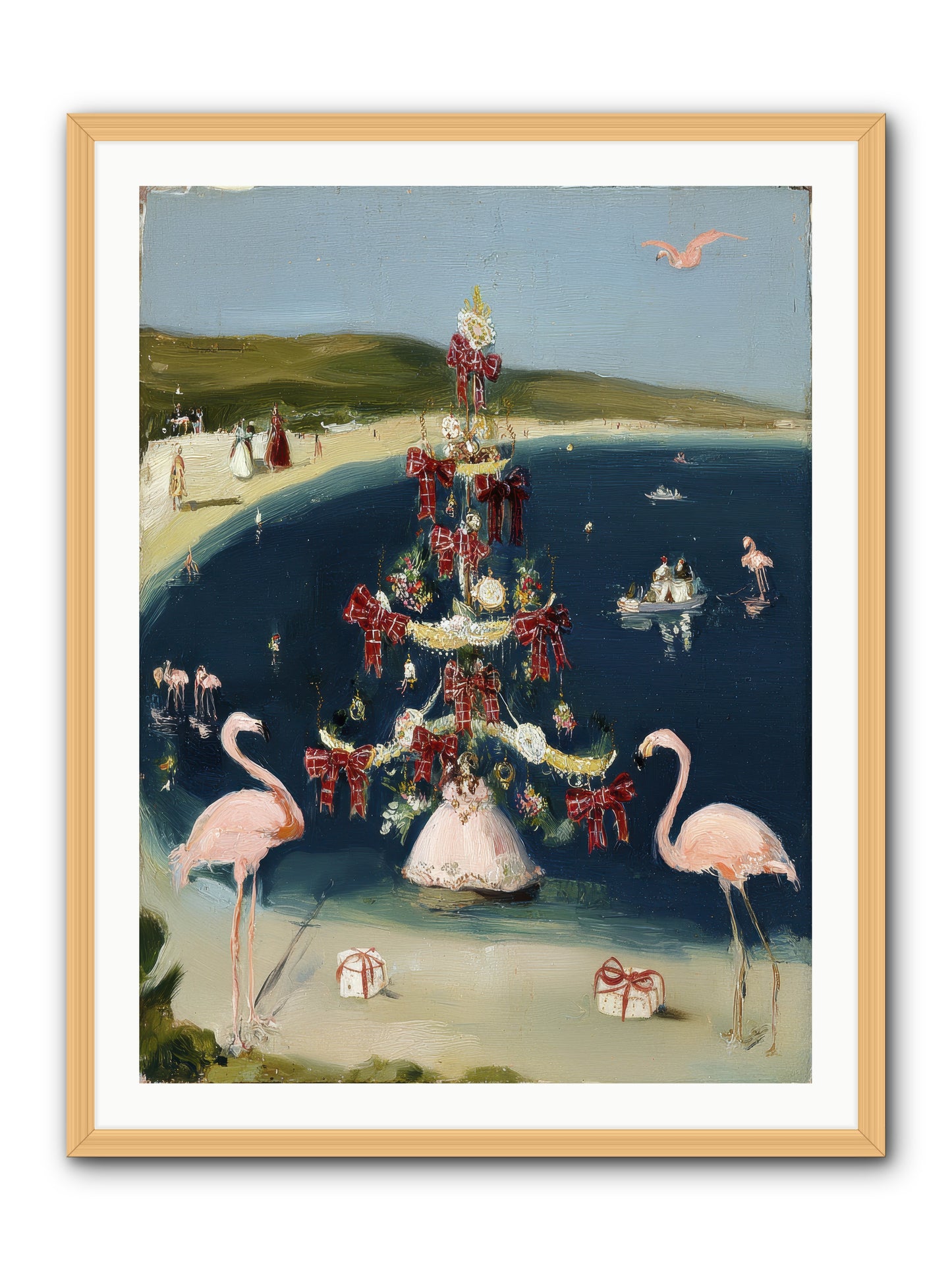 Seashells & Sleigh Bells -- Framed Print - Natural 30x40