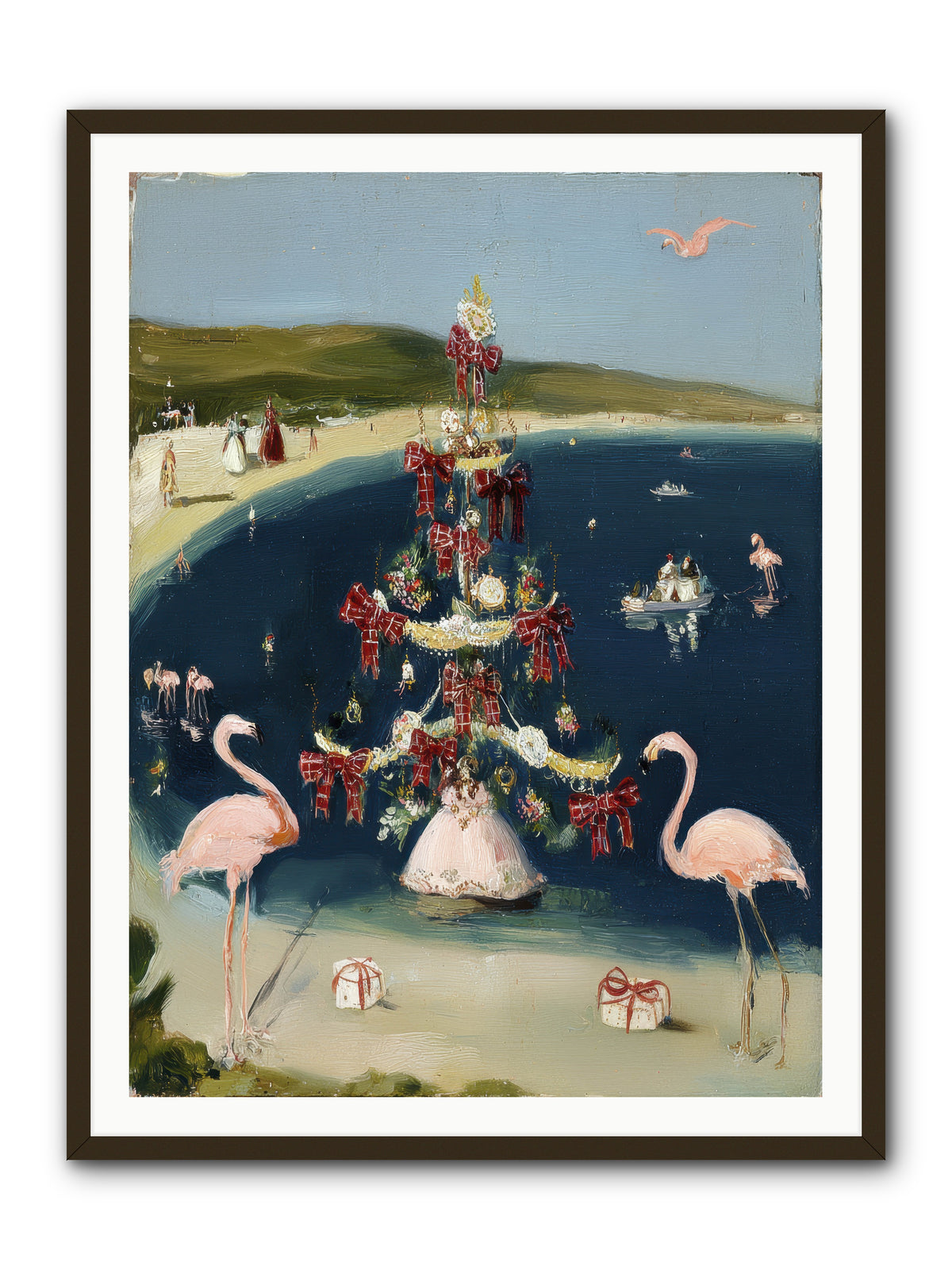 Seashells & Sleigh Bells -- Framed Print - Black 36x48