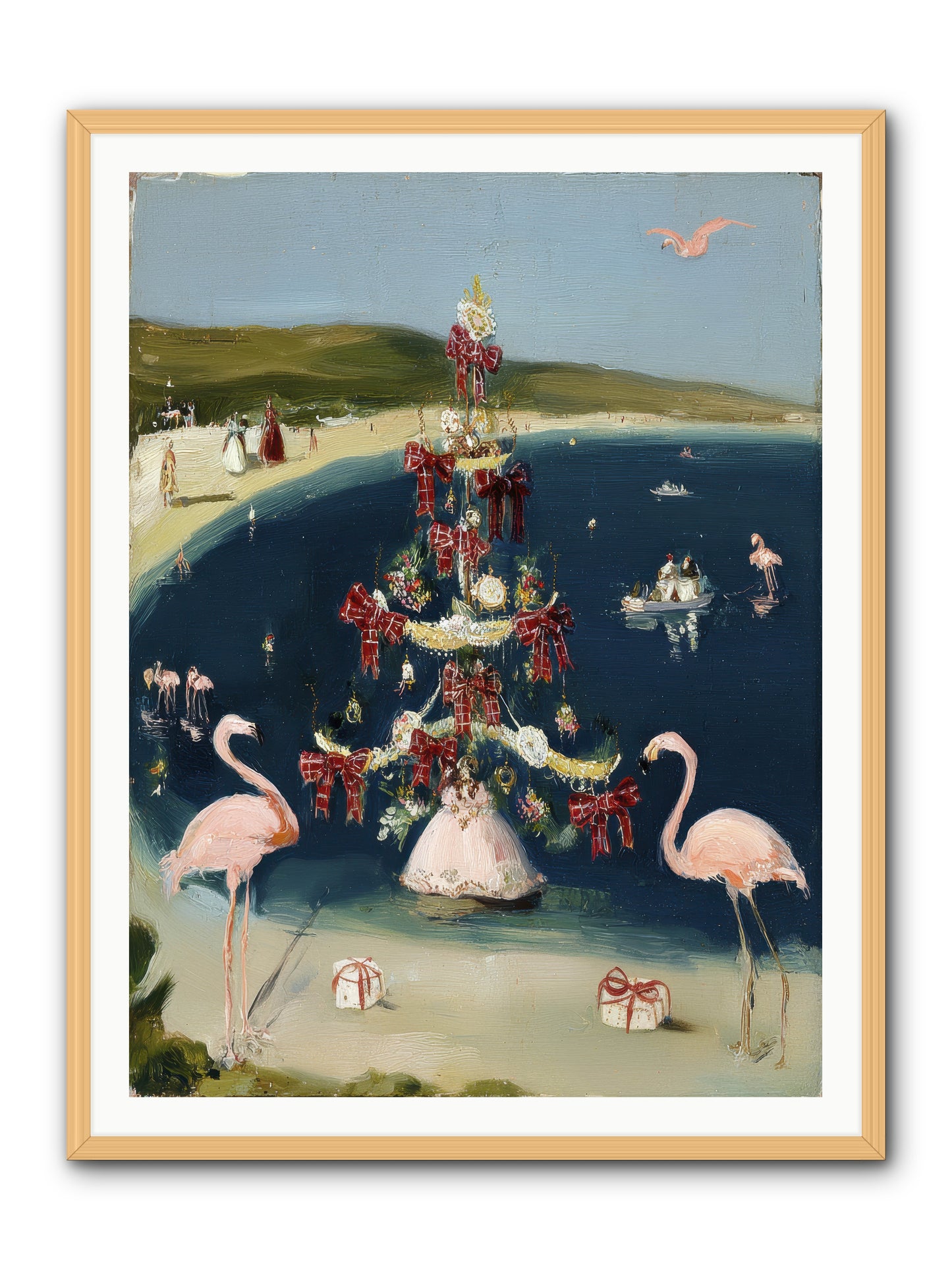 Seashells & Sleigh Bells -- Framed Print - Natural 36x48