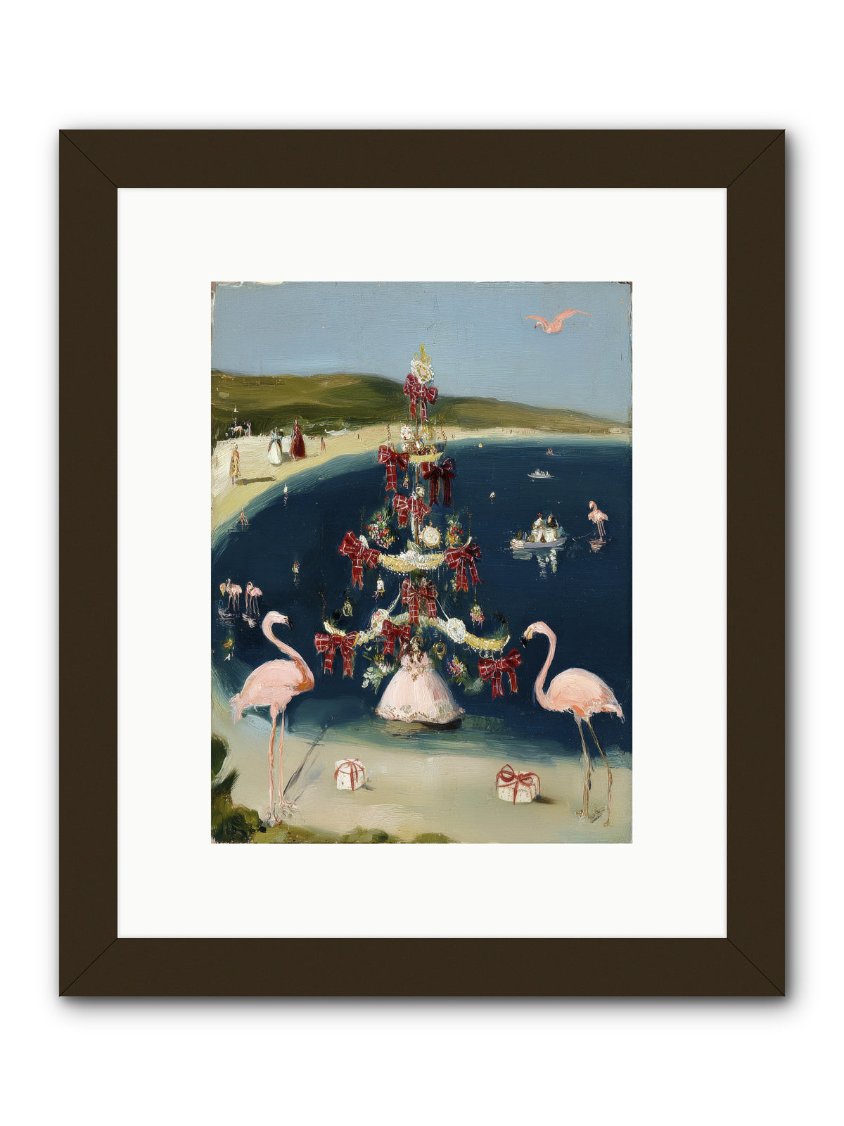 Seashells & Sleigh Bells -- Framed Print - Black 9x12