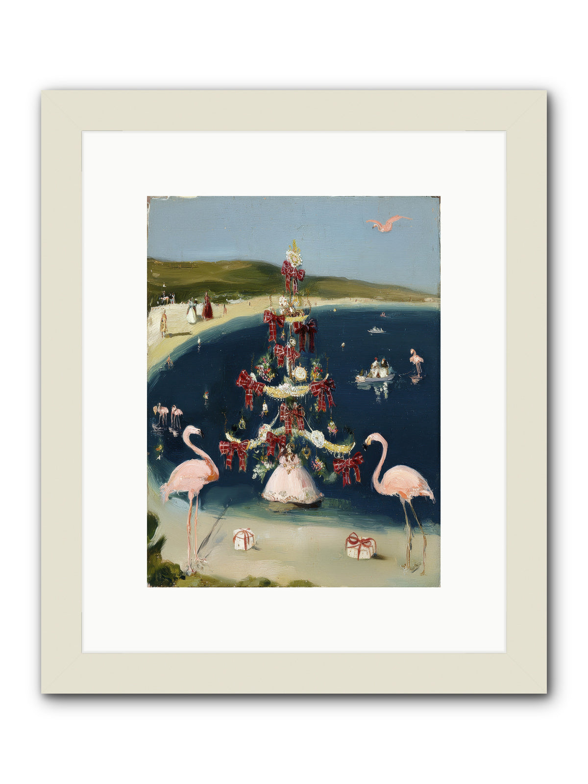 Seashells & Sleigh Bells -- Framed Print - White 9x12