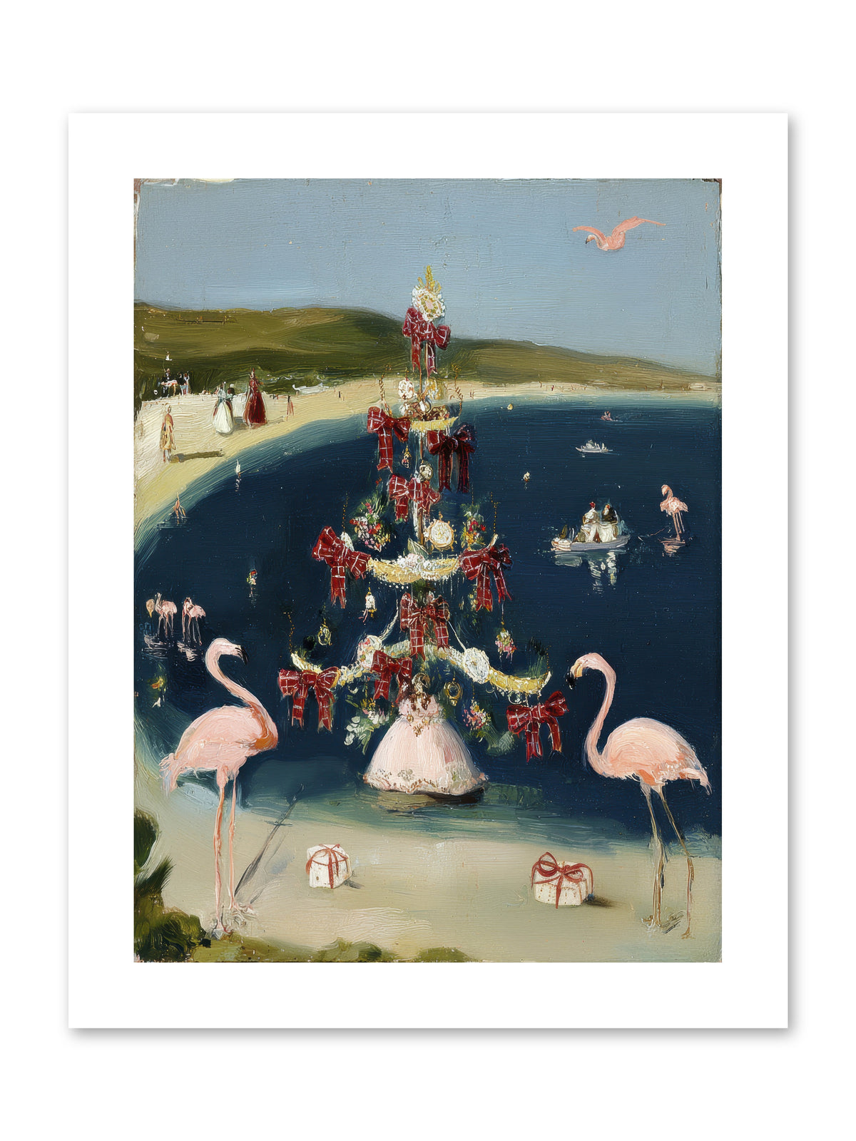 Seashells & Sleigh Bells -- Loose Canvas Print 9x12