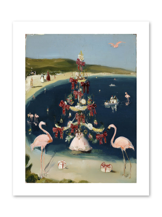 Seashells & Sleigh Bells -- Paper Print 9x12