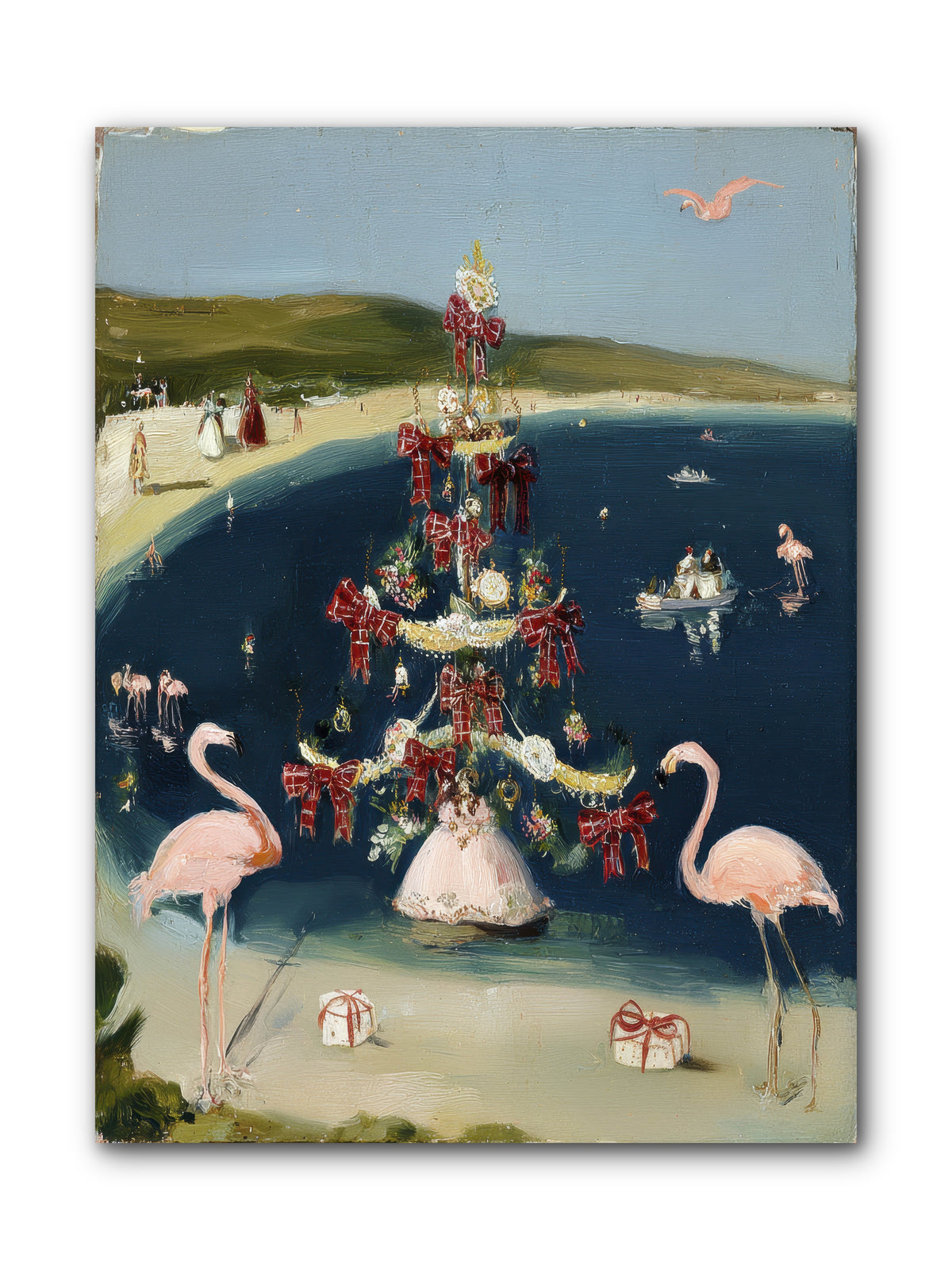 Seashells & Sleigh Bells -- Wrapped Canvas 9x12