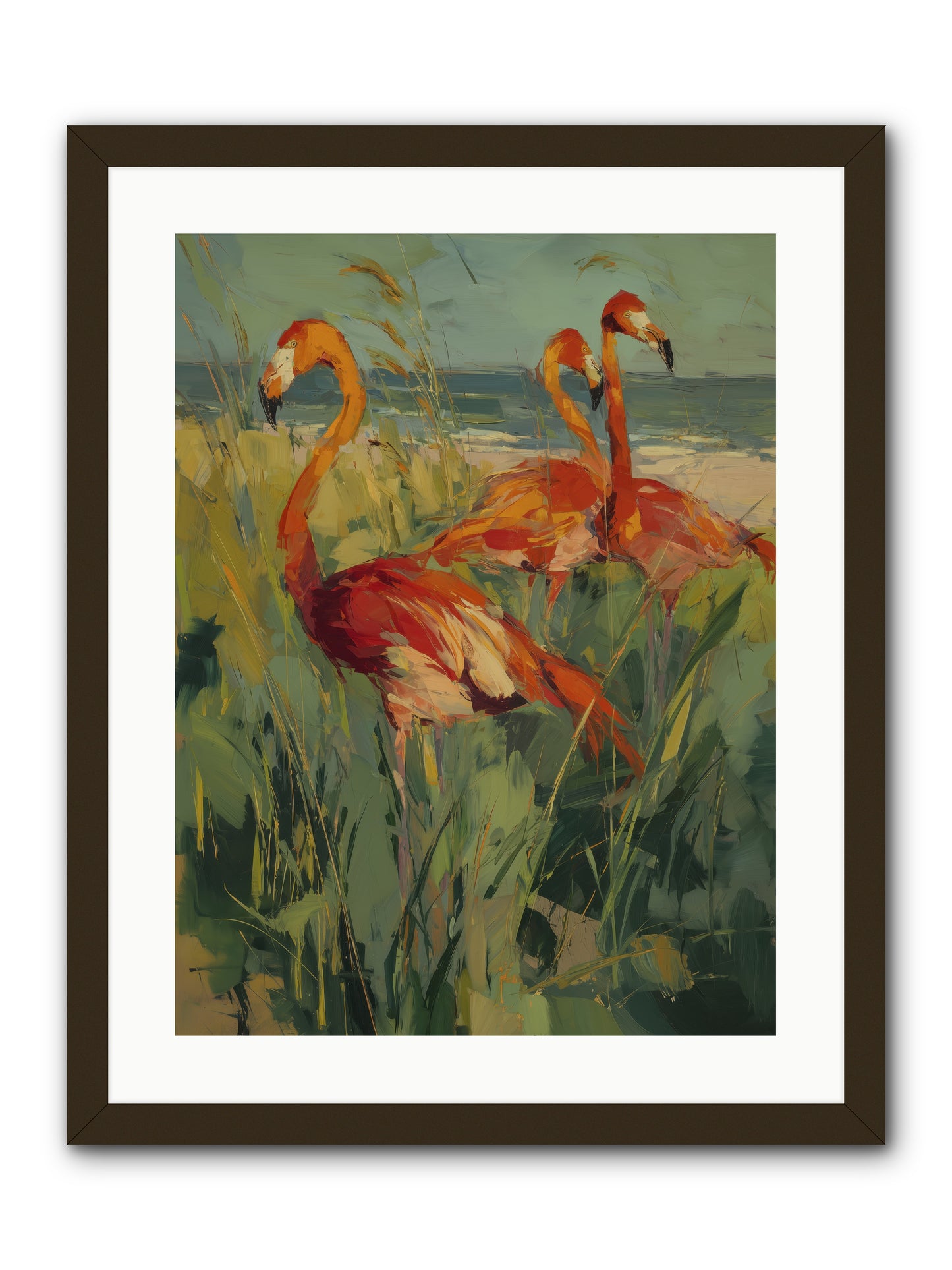 Seaside Meadow -- Framed Print - Black 18x24