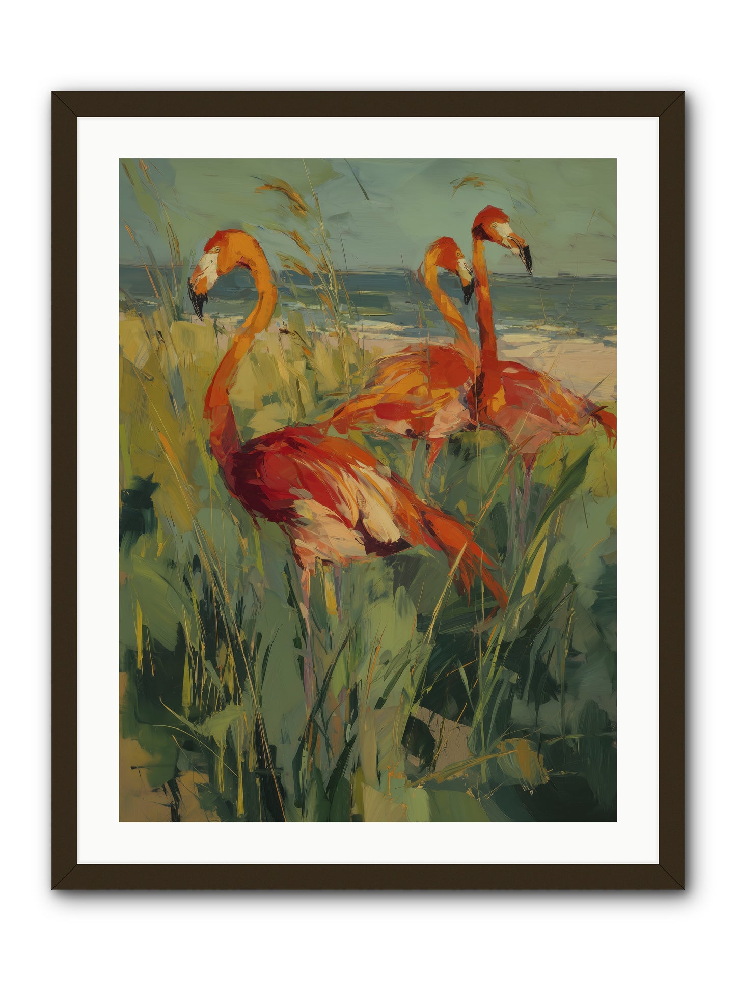 Seaside Meadow -- Framed Print - Black 24x32