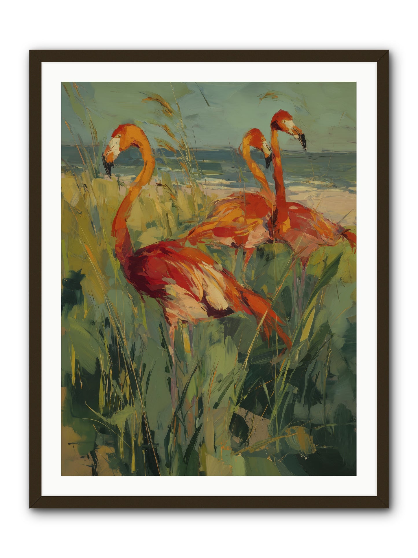 Seaside Meadow -- Framed Print - Black 30x40