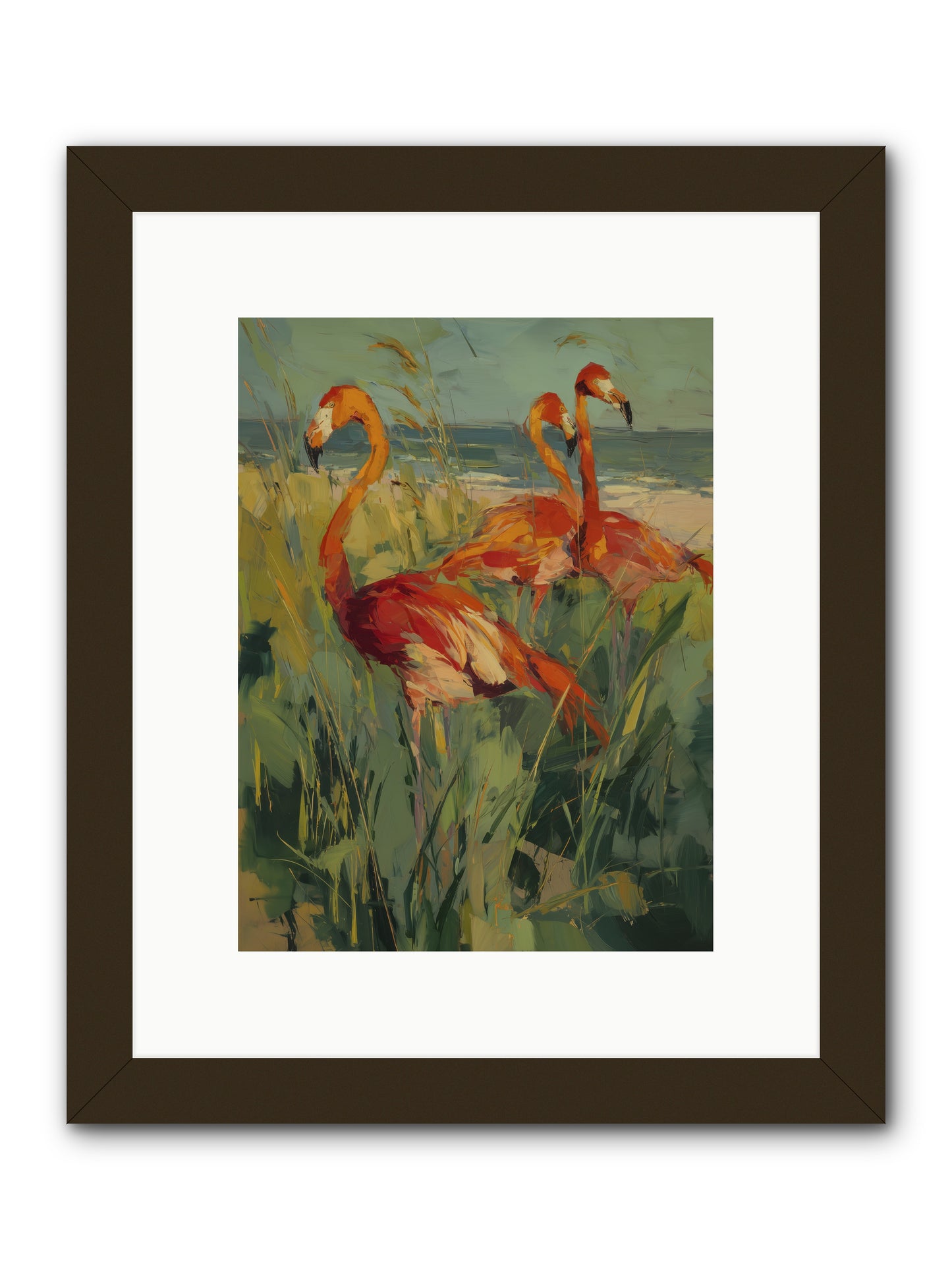 Seaside Meadow -- Framed Print - Black 9x12