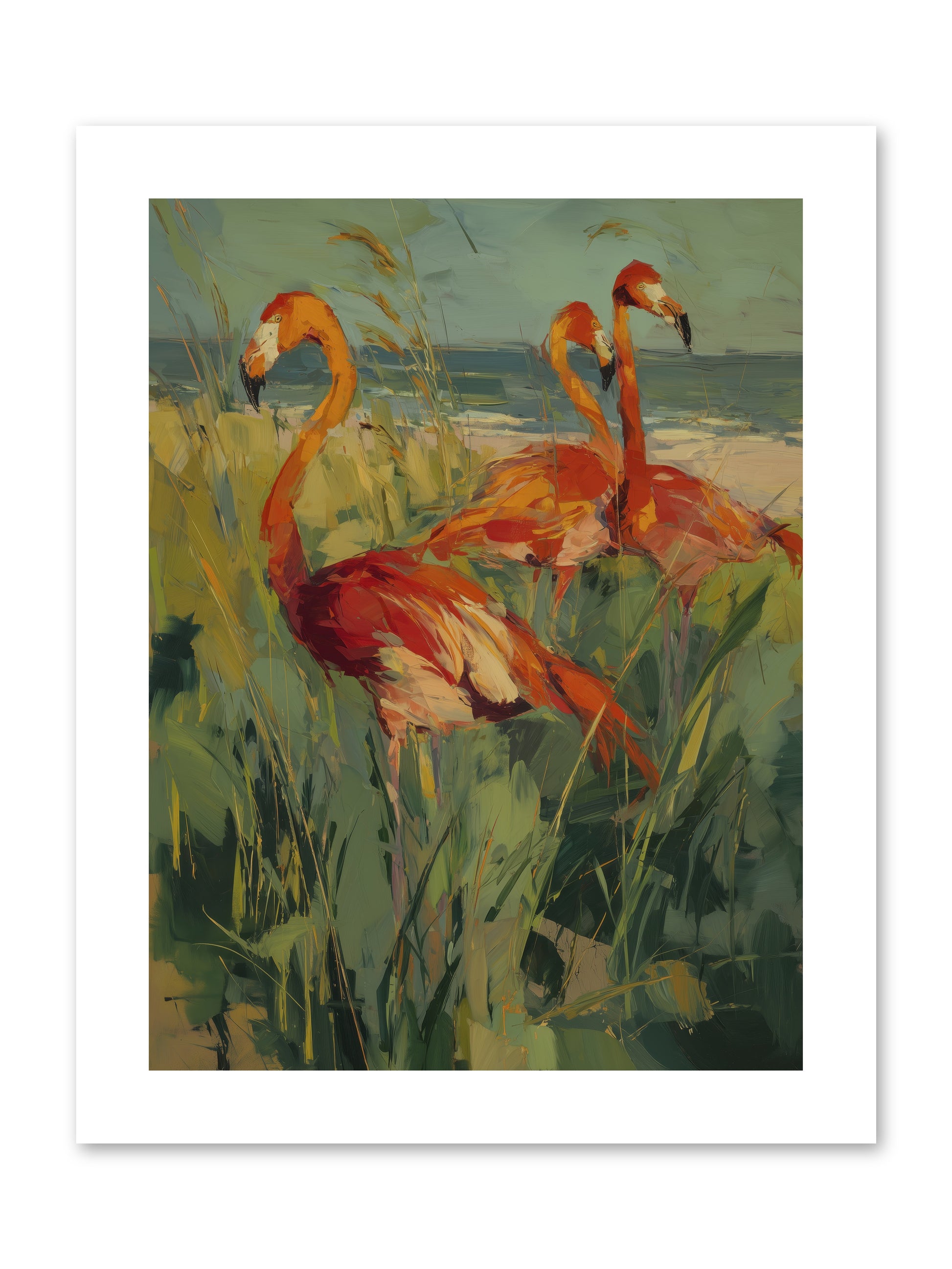 Seaside Meadow -- Paper Print 9x12