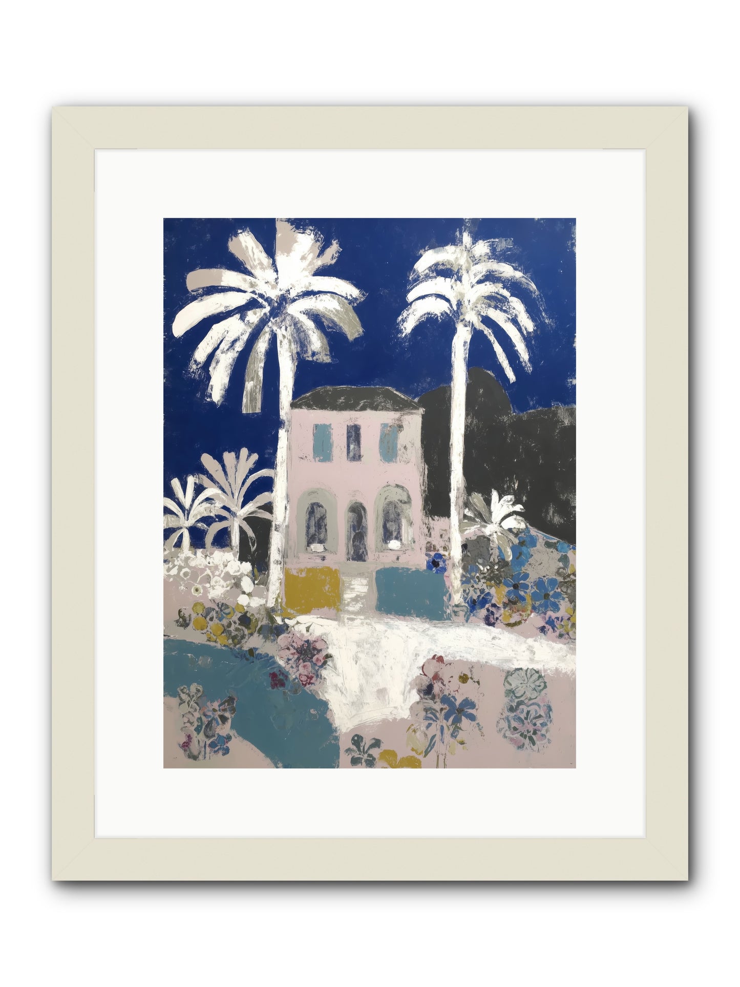 Seaside Sanctuary -- Framed Print - White 12x16