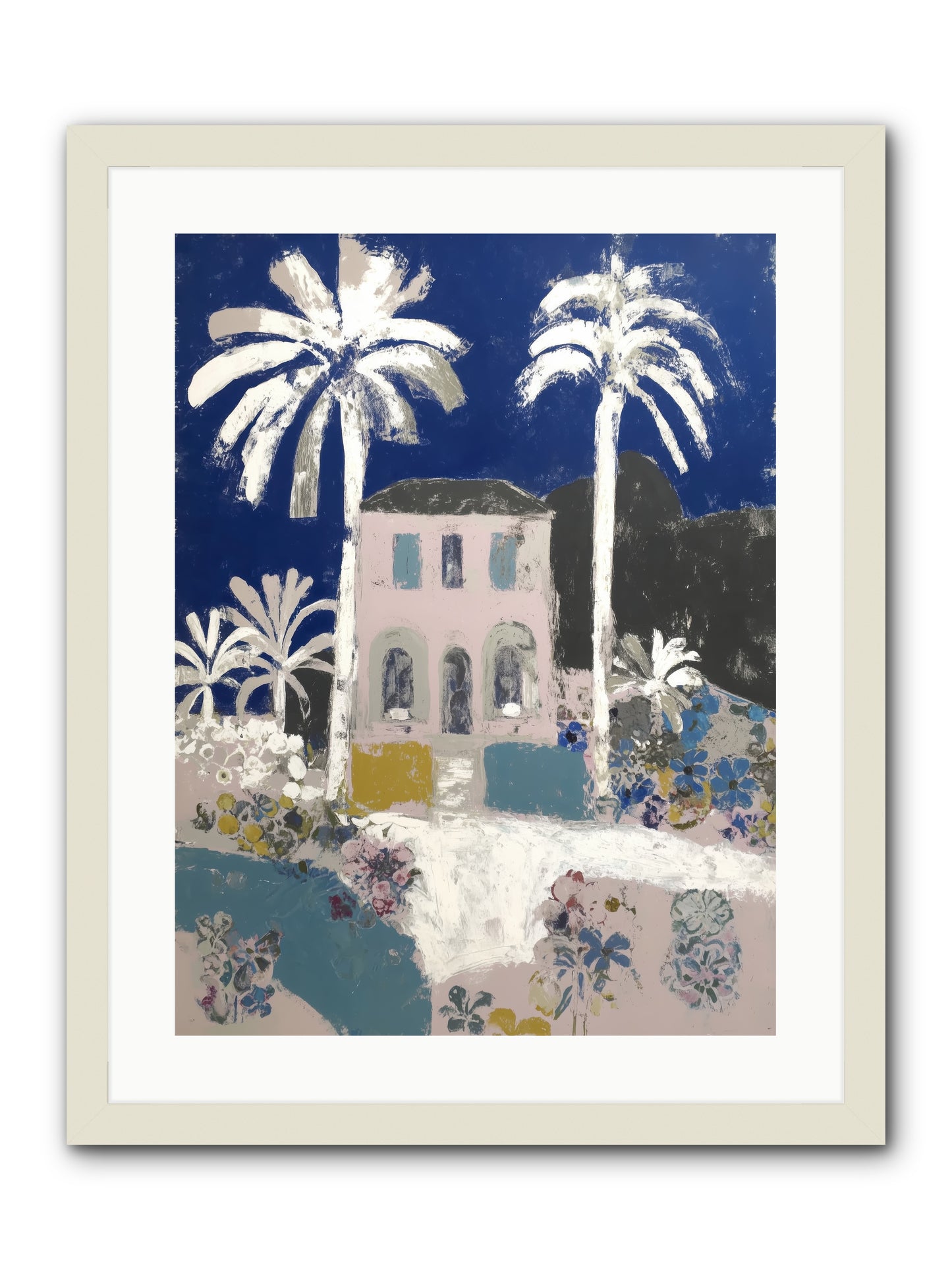 Seaside Sanctuary -- Framed Print - White 18x24