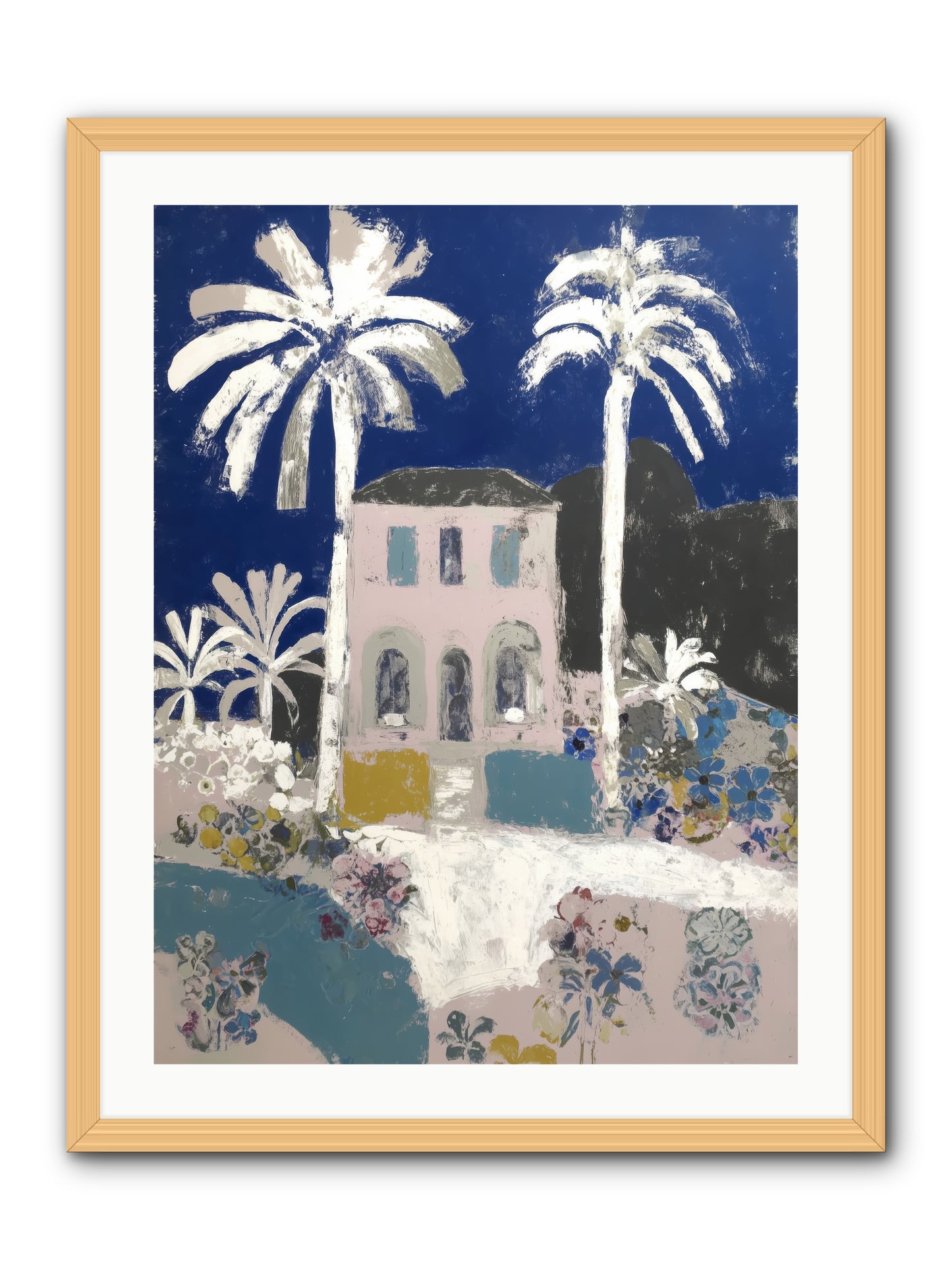 Seaside Sanctuary -- Framed Print - Natural 24x32