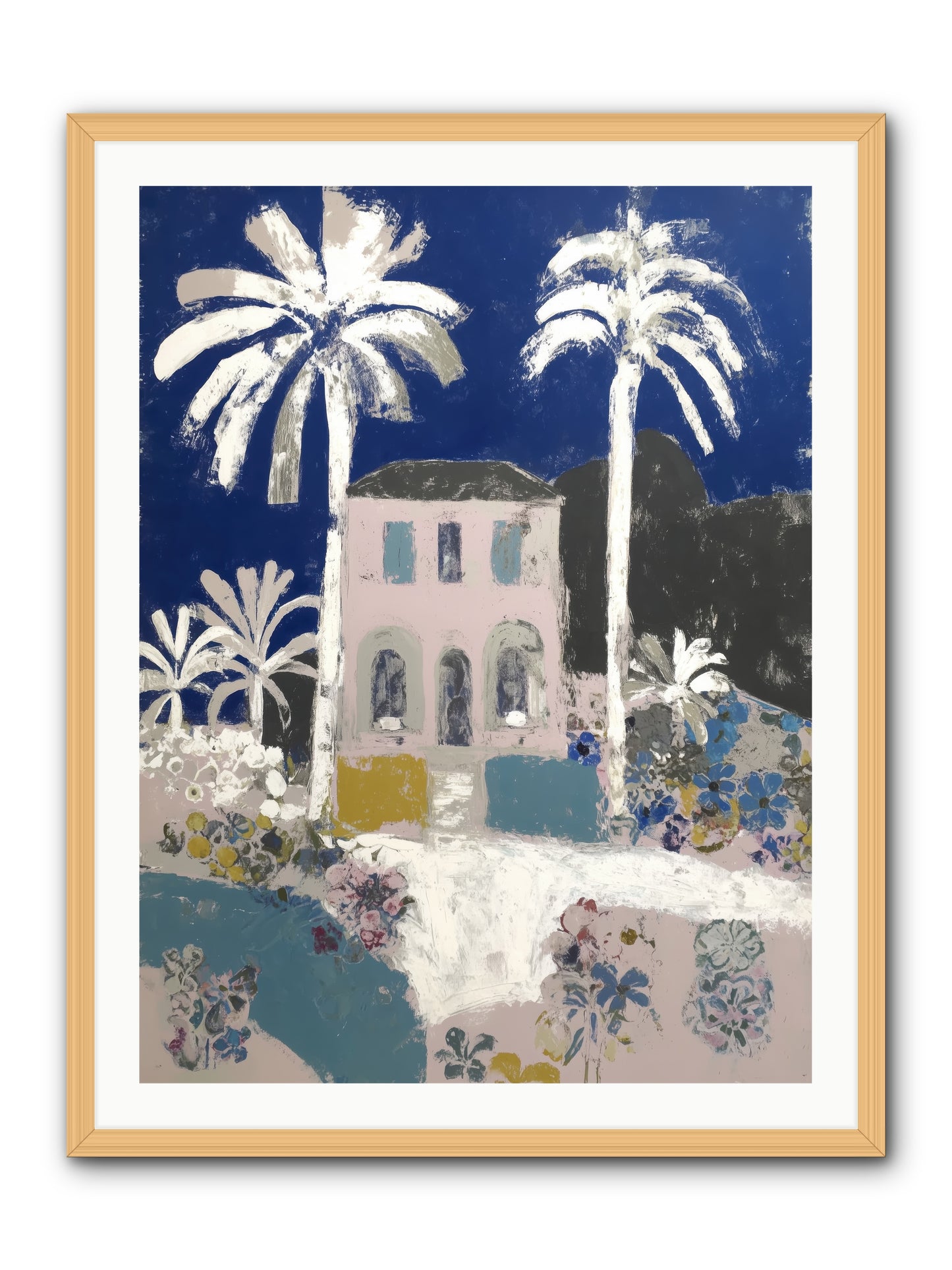 Seaside Sanctuary -- Framed Print - Natural 30x40