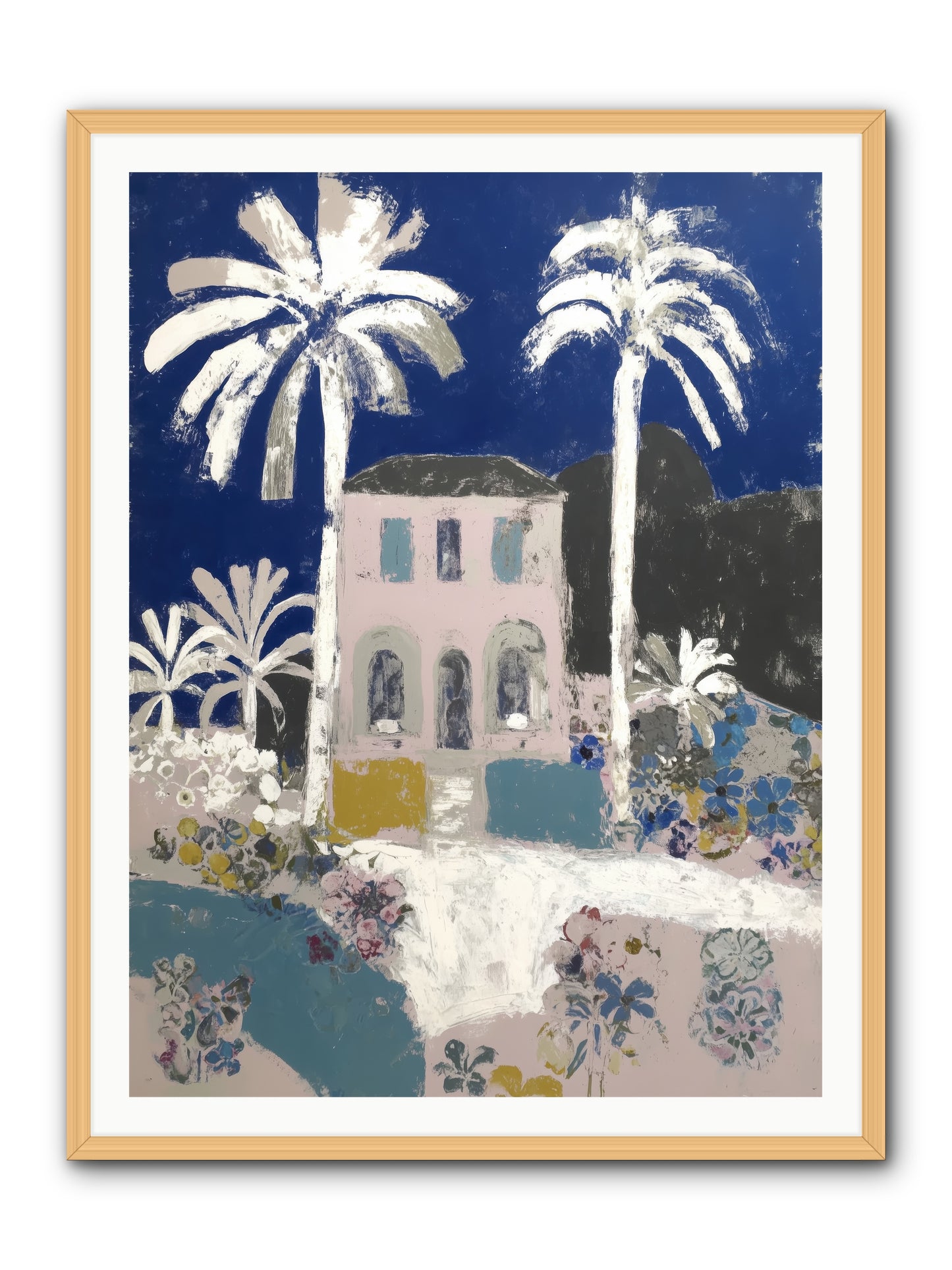Seaside Sanctuary -- Framed Print - Natural 36x48