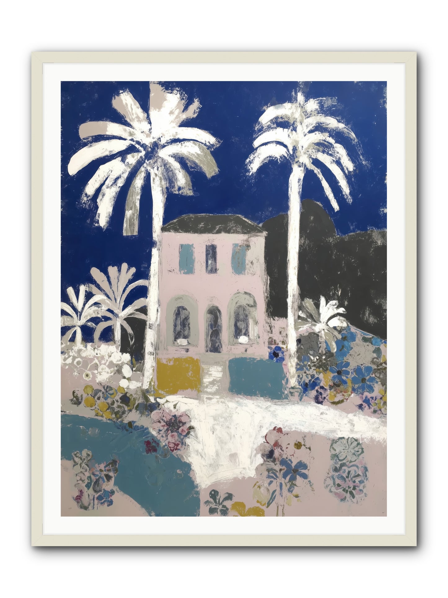 Seaside Sanctuary -- Framed Print - White 36x48