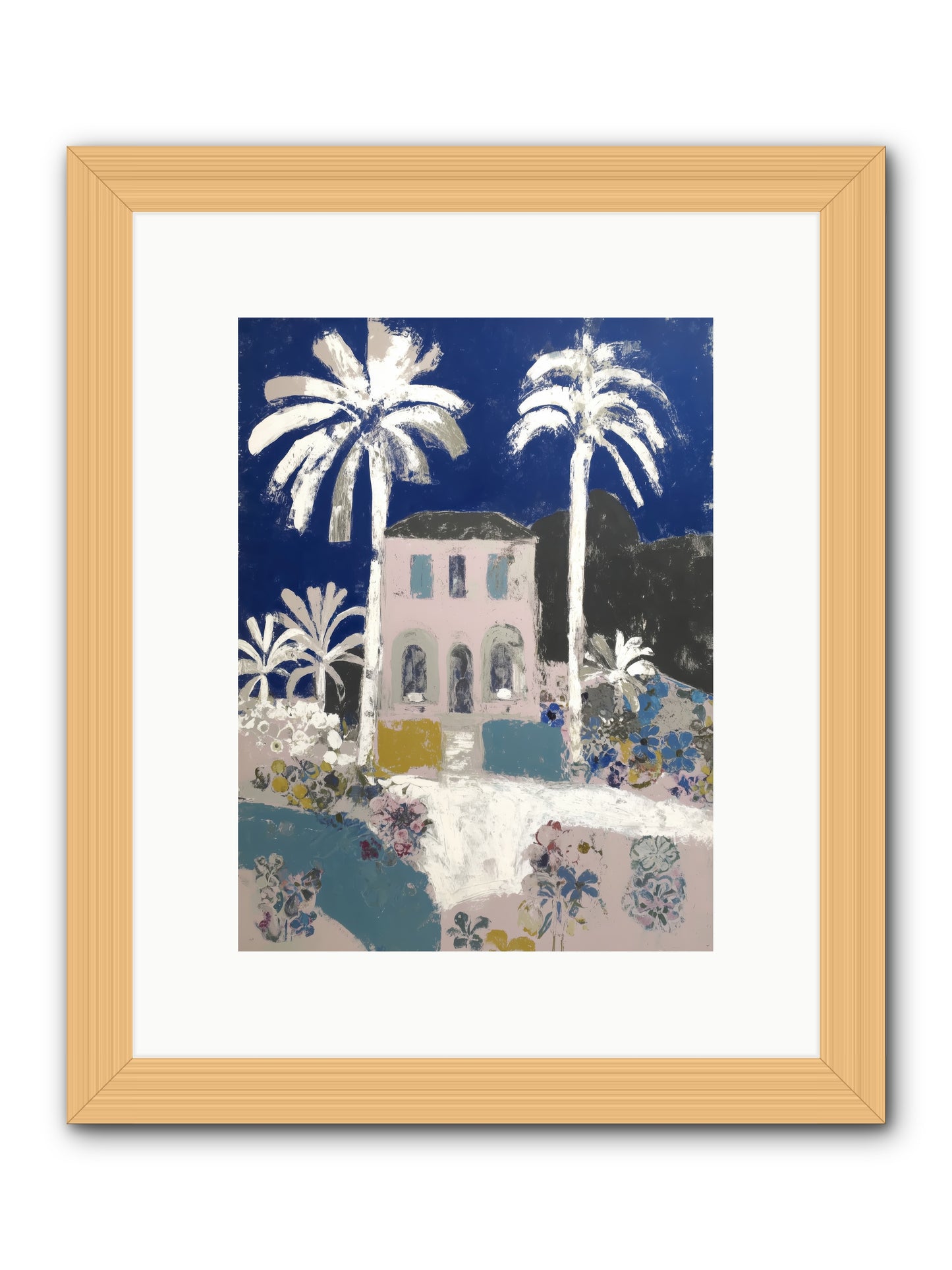 Seaside Sanctuary -- Framed Print - Natural 9x12