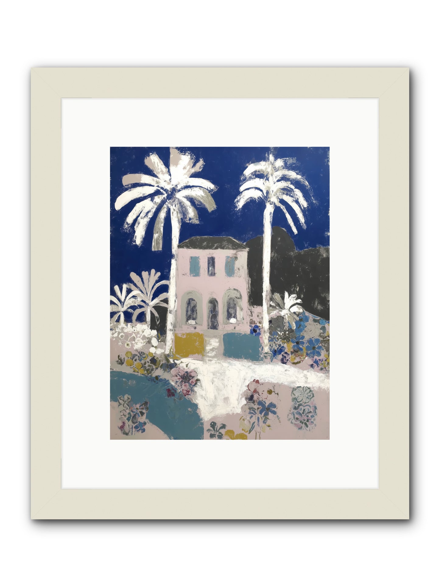 Seaside Sanctuary -- Framed Print - White 9x12