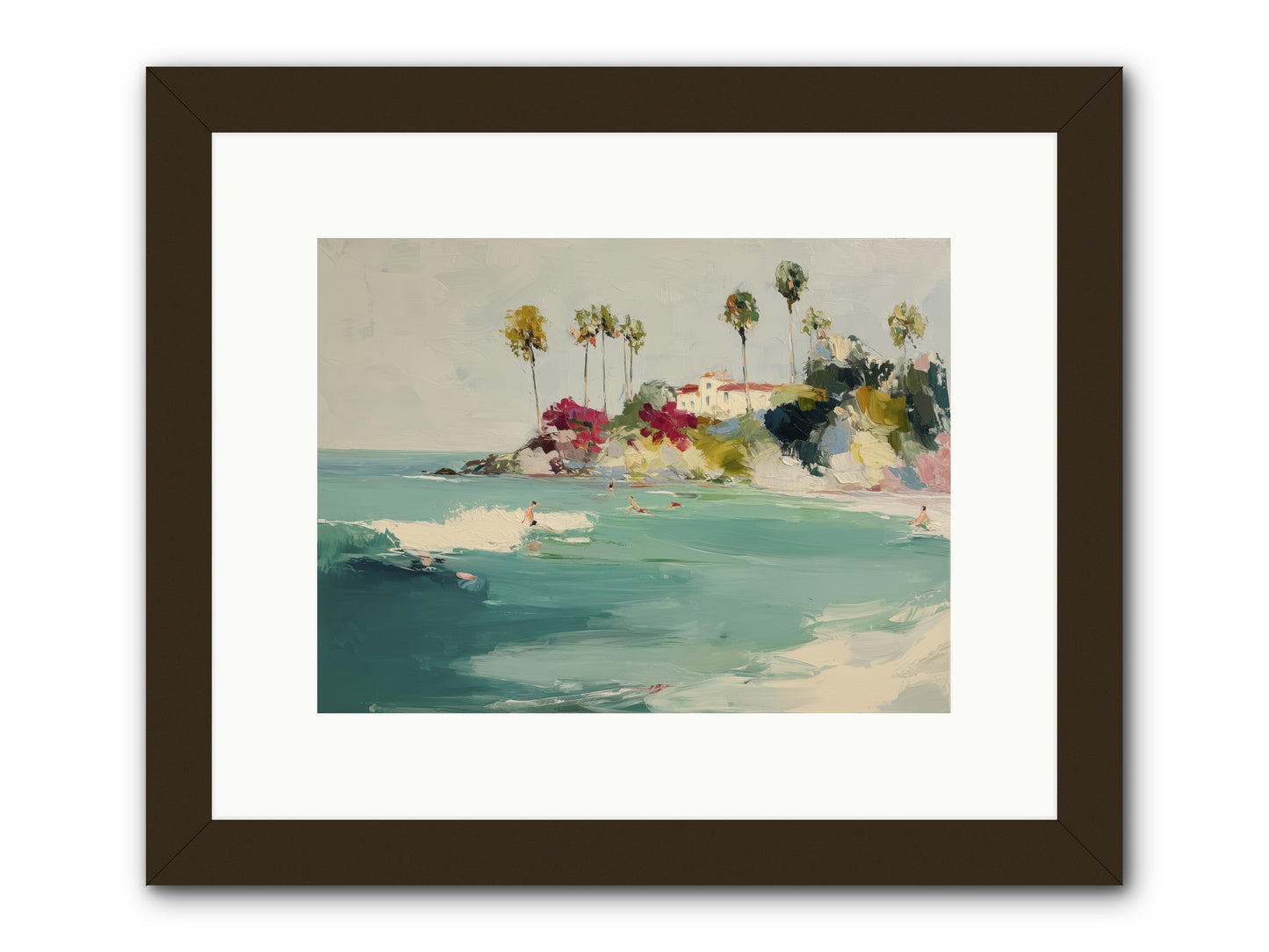 Seaside Souls -- Framed Print - Black 12x9