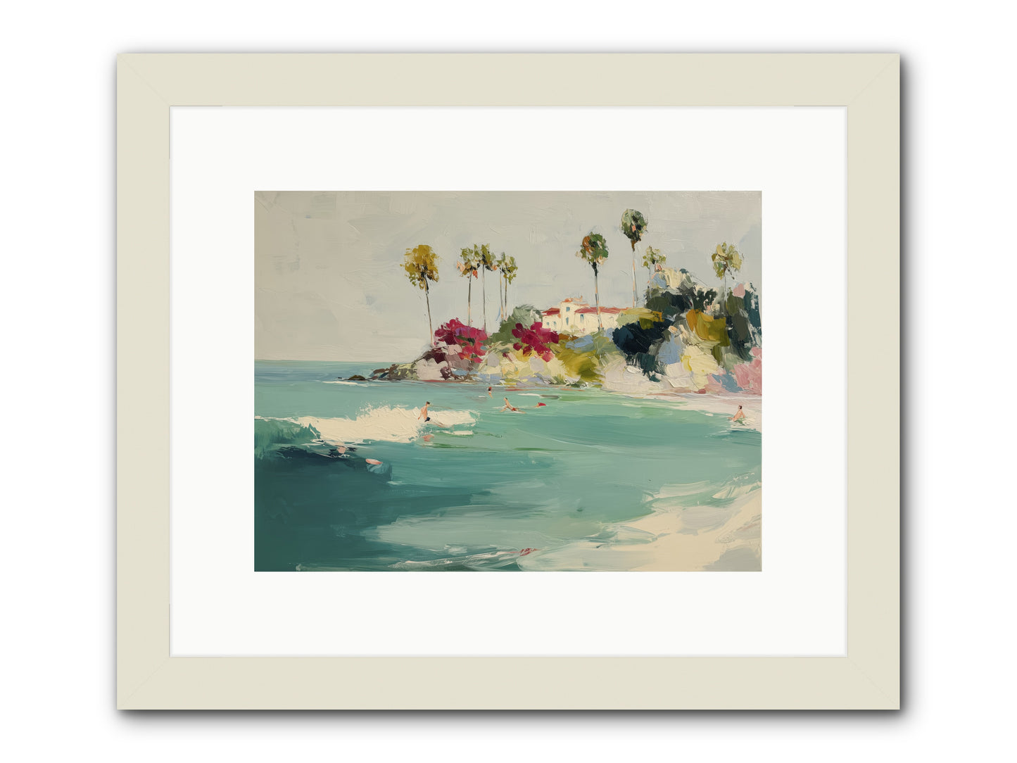 Seaside Souls -- Framed Print - White 12x9