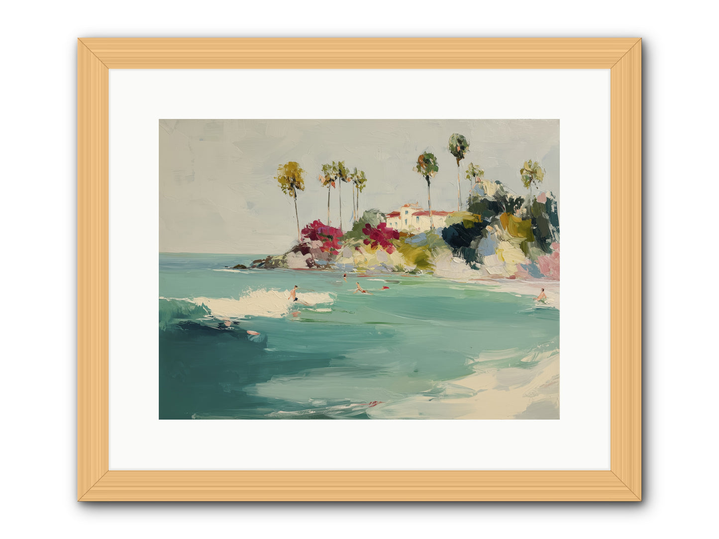 Seaside Souls -- Framed Print - Natural 16x12