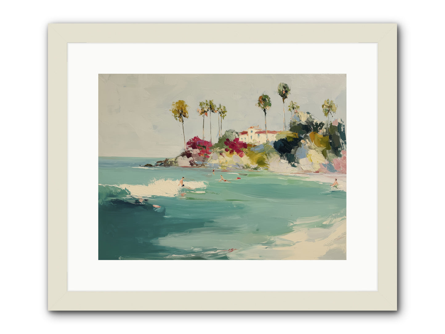 Seaside Souls -- Framed Print - White 16x12