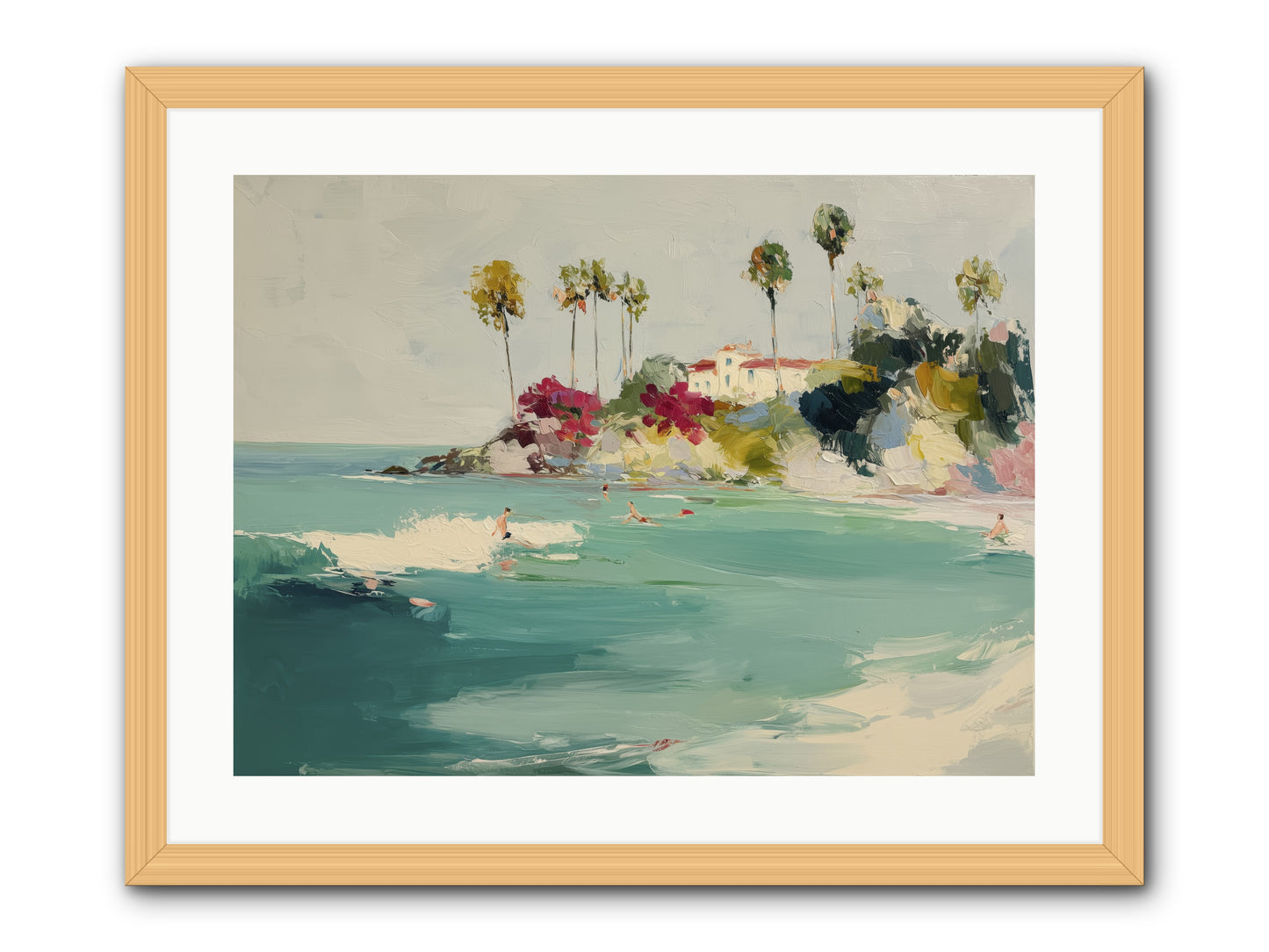Seaside Souls -- Framed Print - Natural 24x18