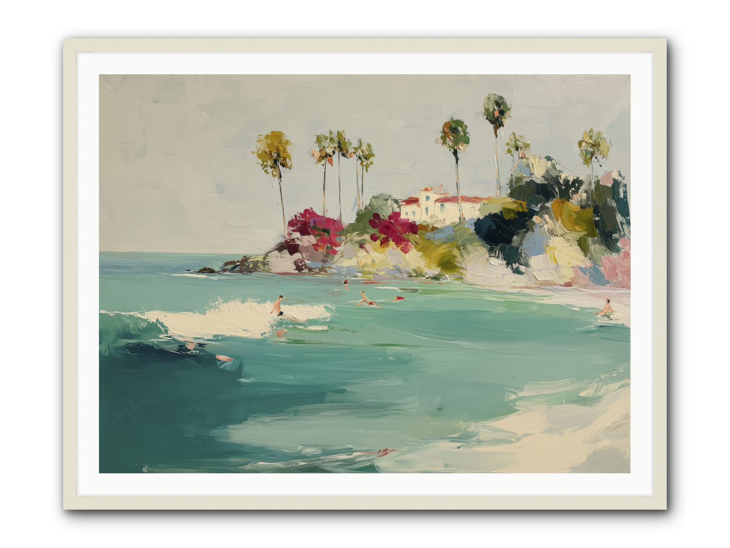 Seaside Souls -- Framed Print - White 48x36