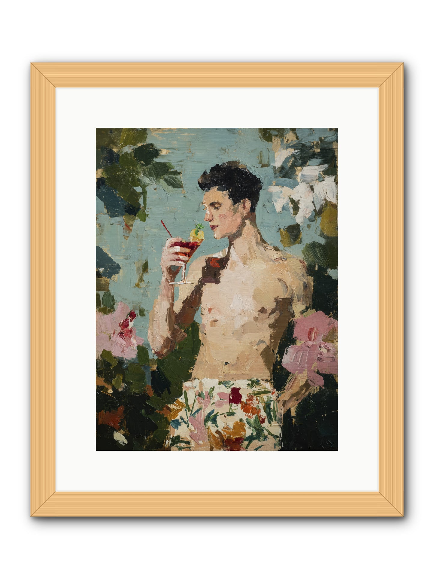 Seaside Spirit Quest -- Framed Print - Natural 12x16