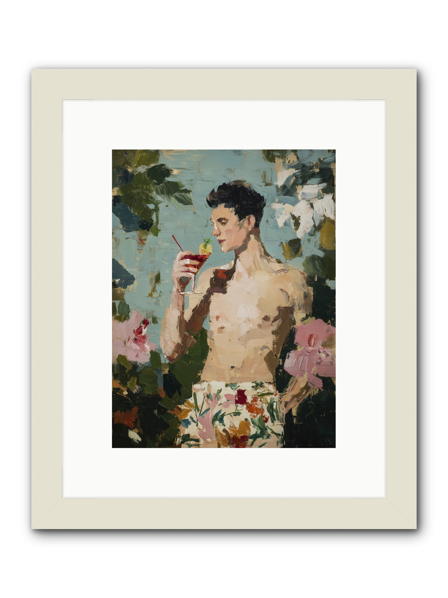 Seaside Spirit Quest -- Framed Print - White 9x12