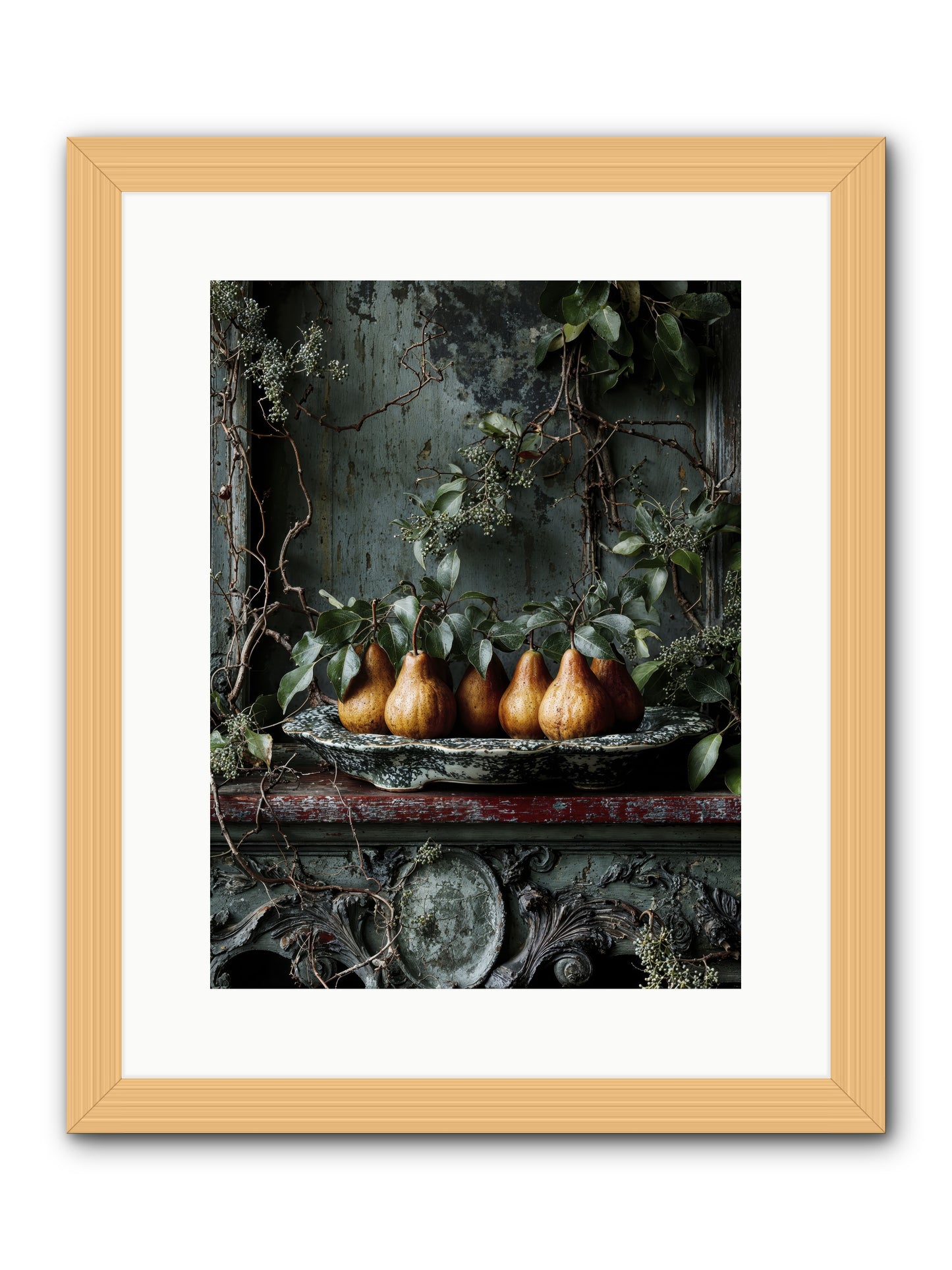 Seasons Write Poetry-REZ -- Framed Print - Natural 12x16