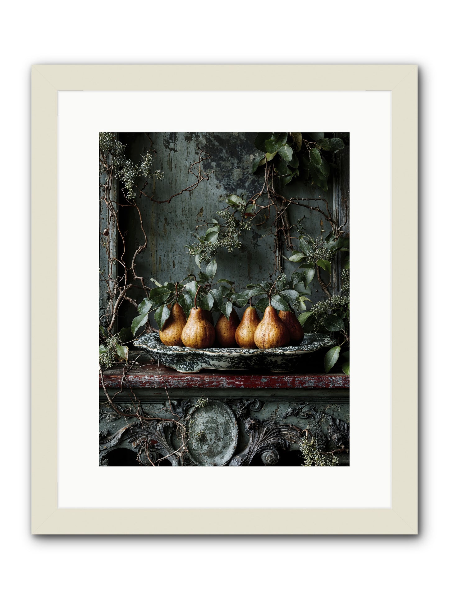 Seasons Write Poetry-REZ -- Framed Print - White 12x16