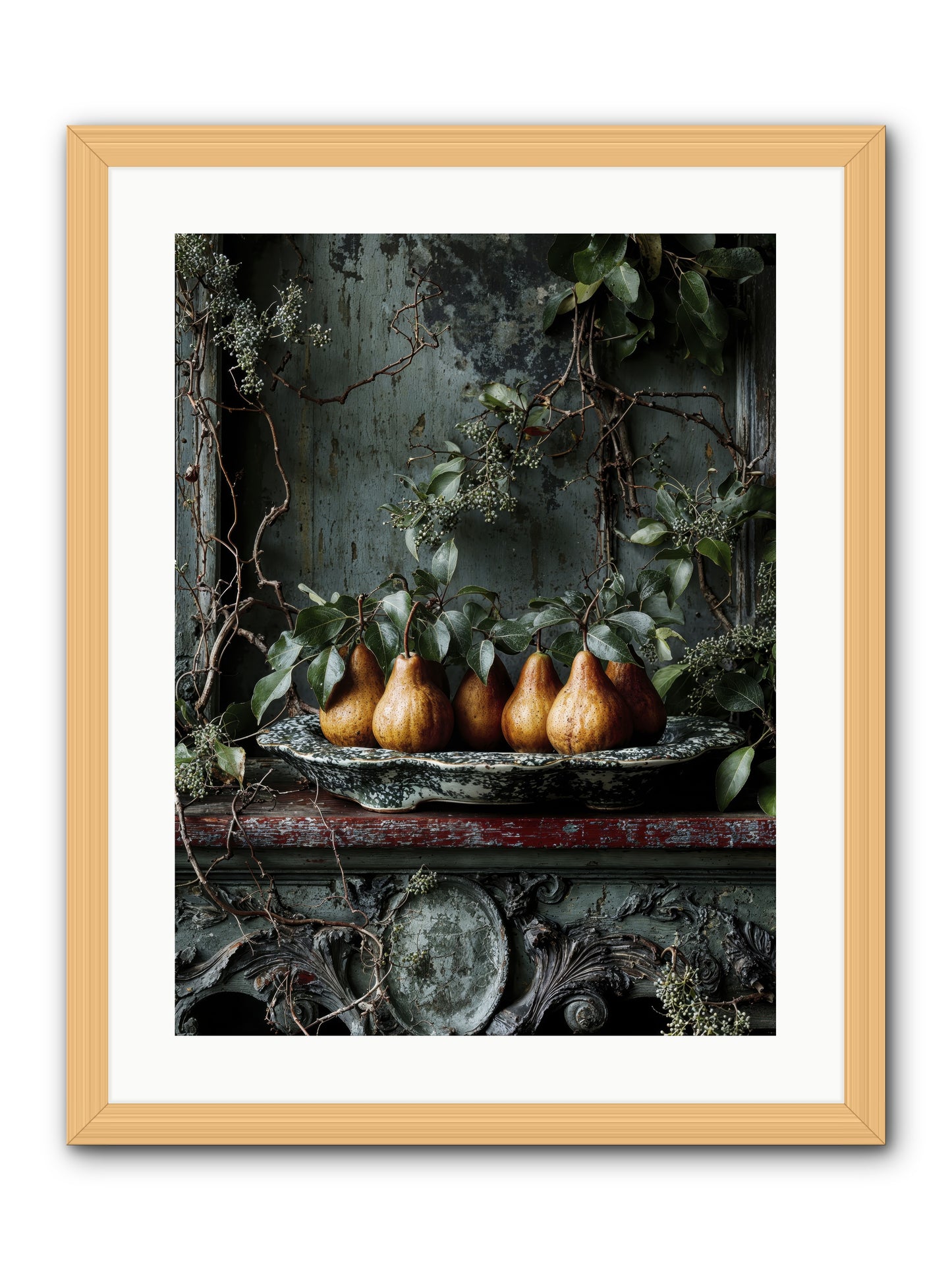 Seasons Write Poetry-REZ -- Framed Print - Natural 18x24