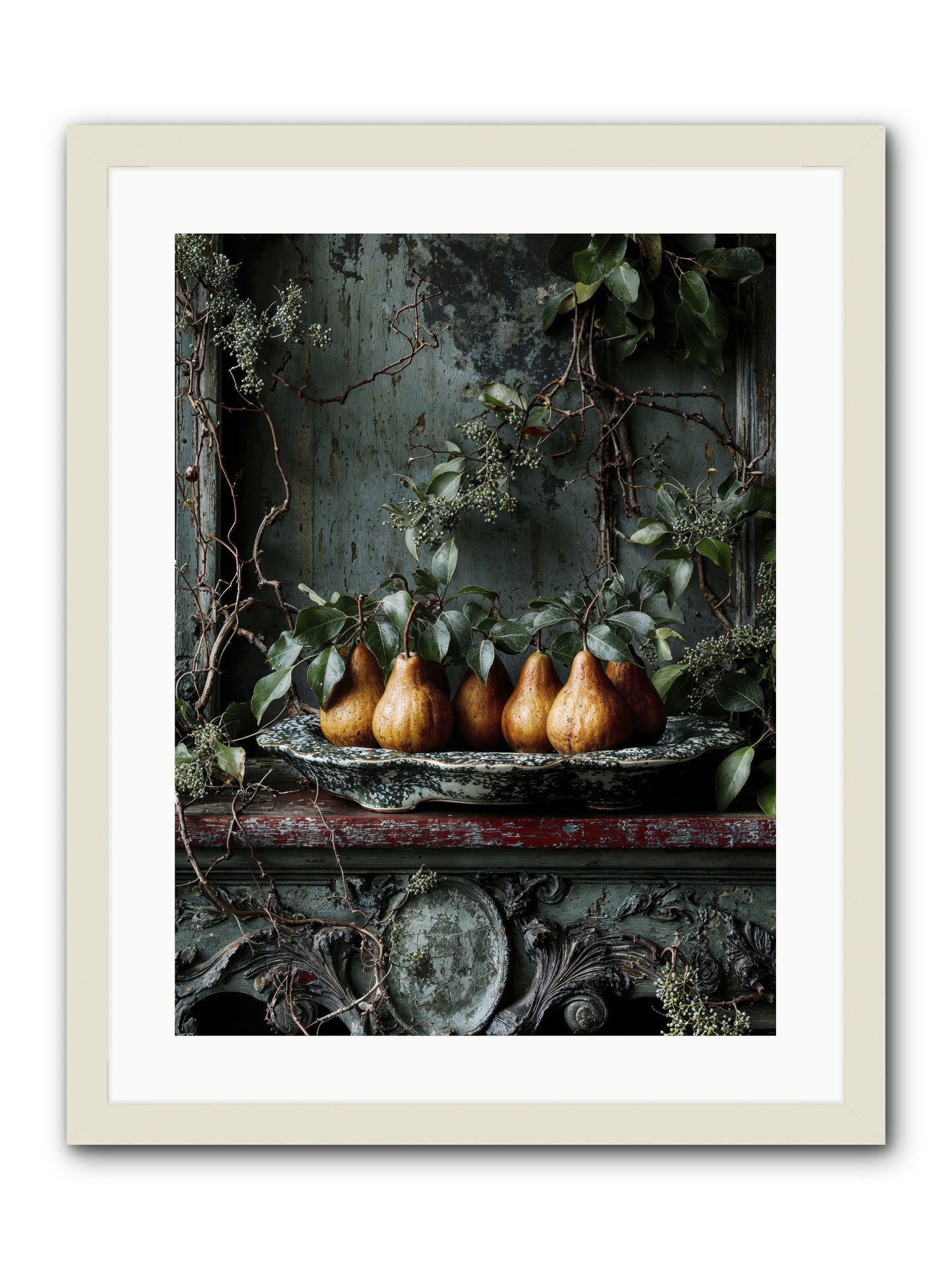 Seasons Write Poetry-REZ -- Framed Print - White 18x24