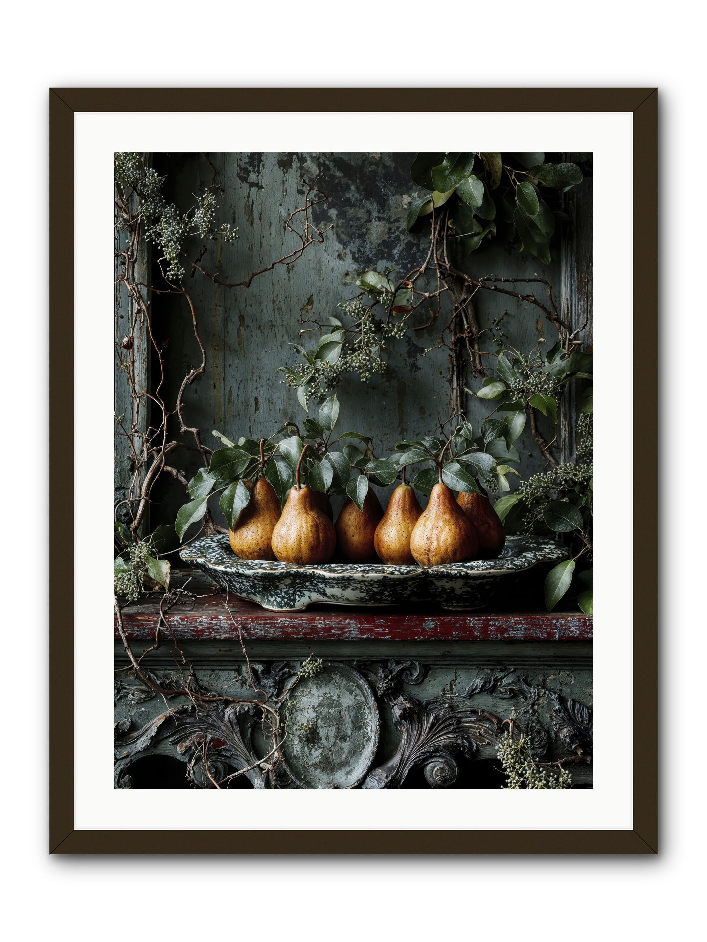 Seasons Write Poetry-REZ -- Framed Print - Black 24x32