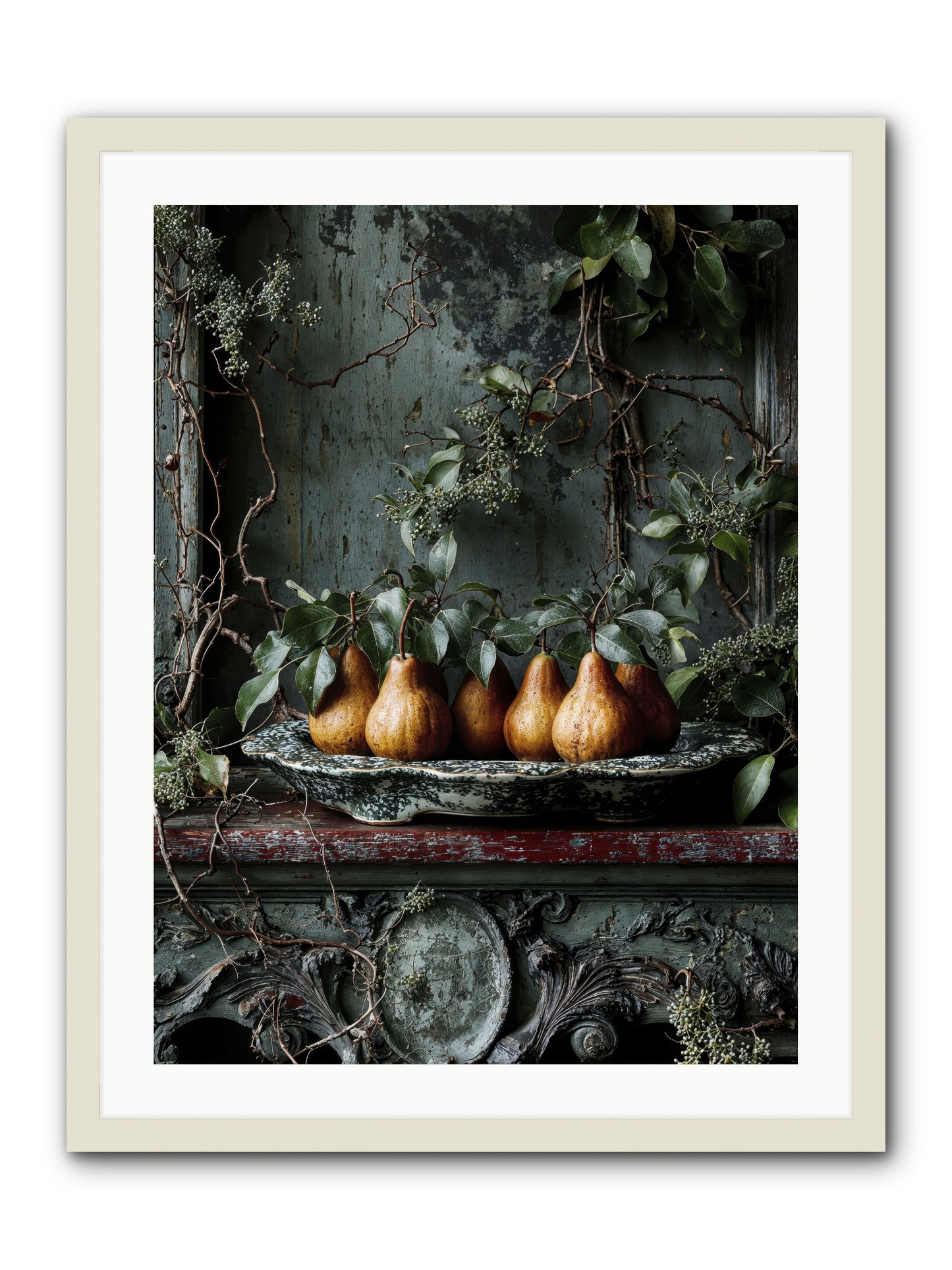 Seasons Write Poetry-REZ -- Framed Print - White 24x32