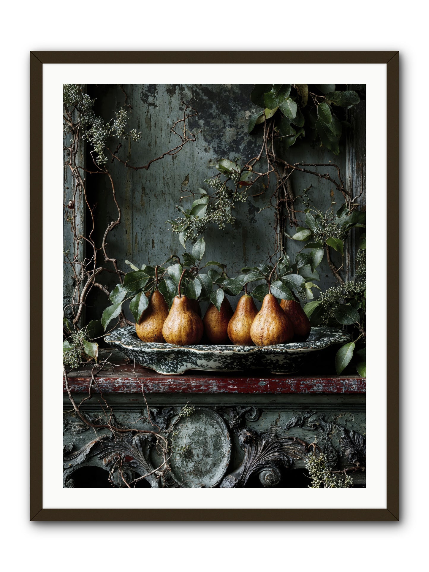 Seasons Write Poetry-REZ -- Framed Print - Black 30x40