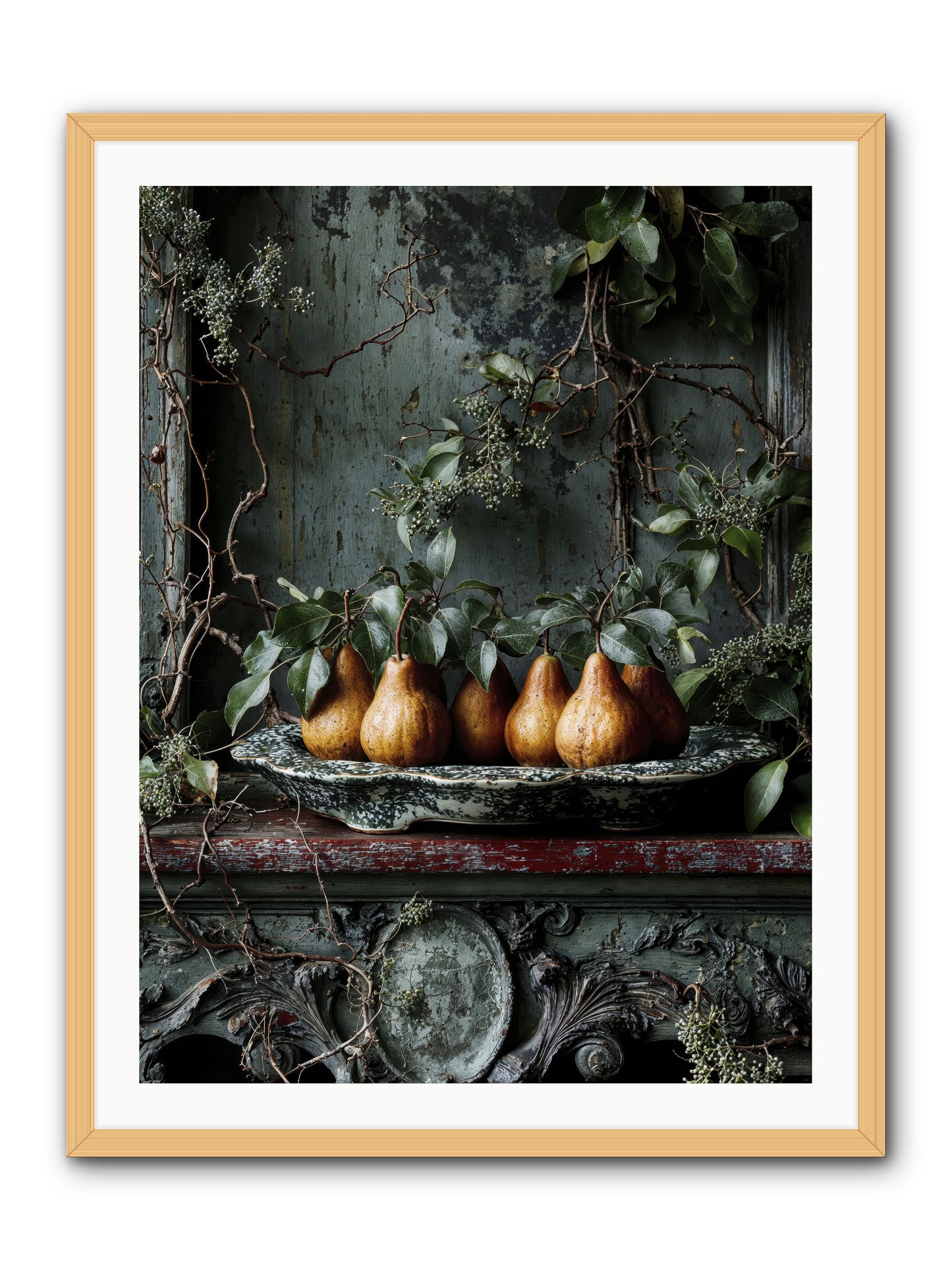 Seasons Write Poetry-REZ -- Framed Print - Natural 30x40