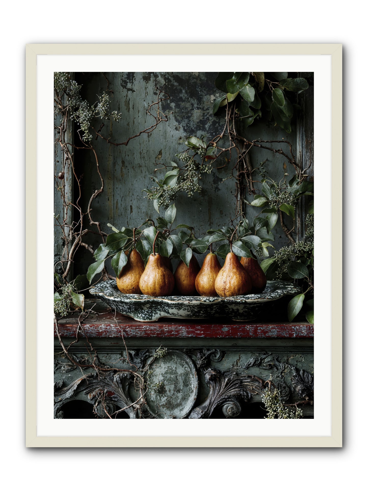 Seasons Write Poetry-REZ -- Framed Print - White 30x40