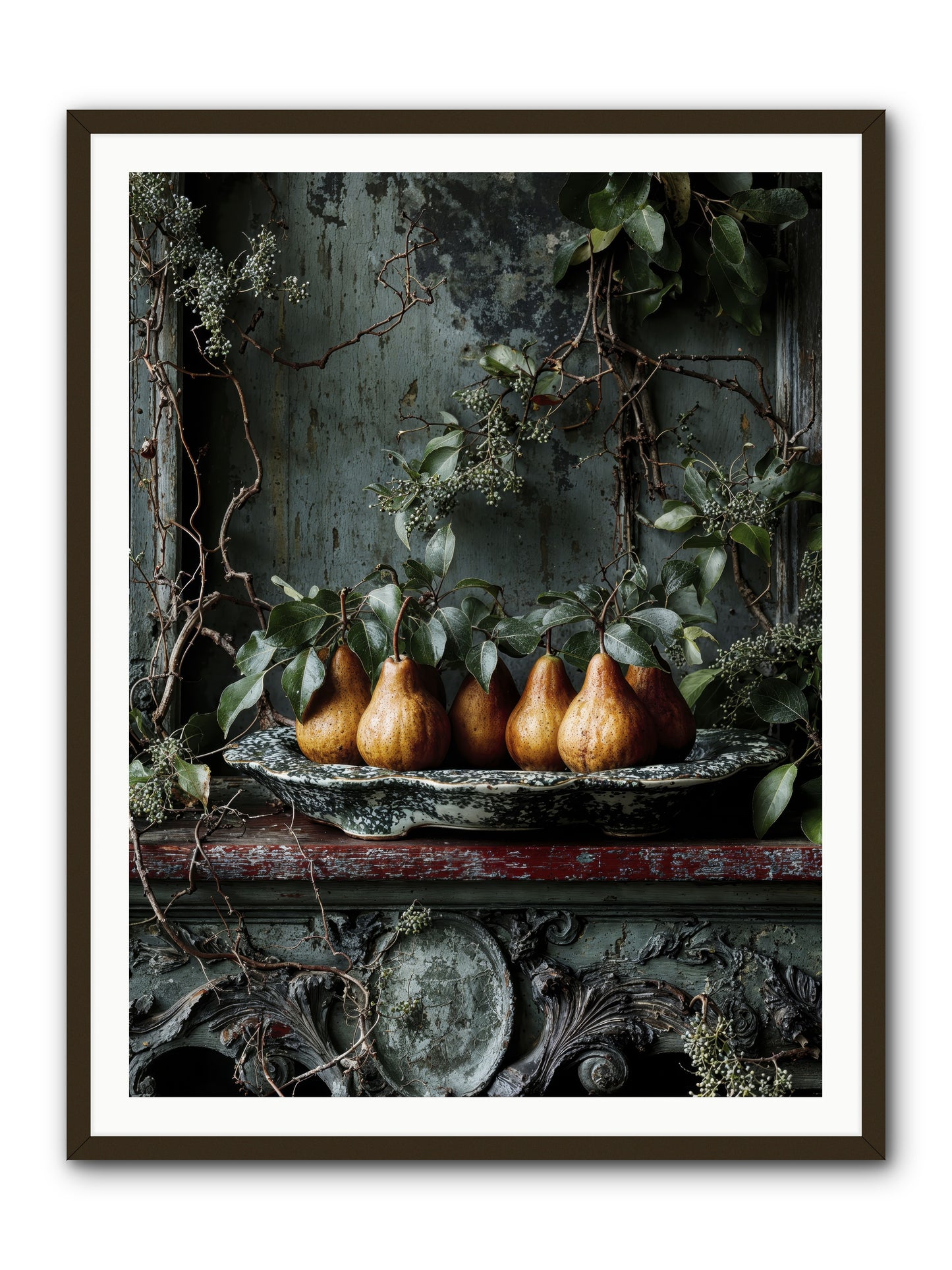 Seasons Write Poetry-REZ -- Framed Print - Black 36x48