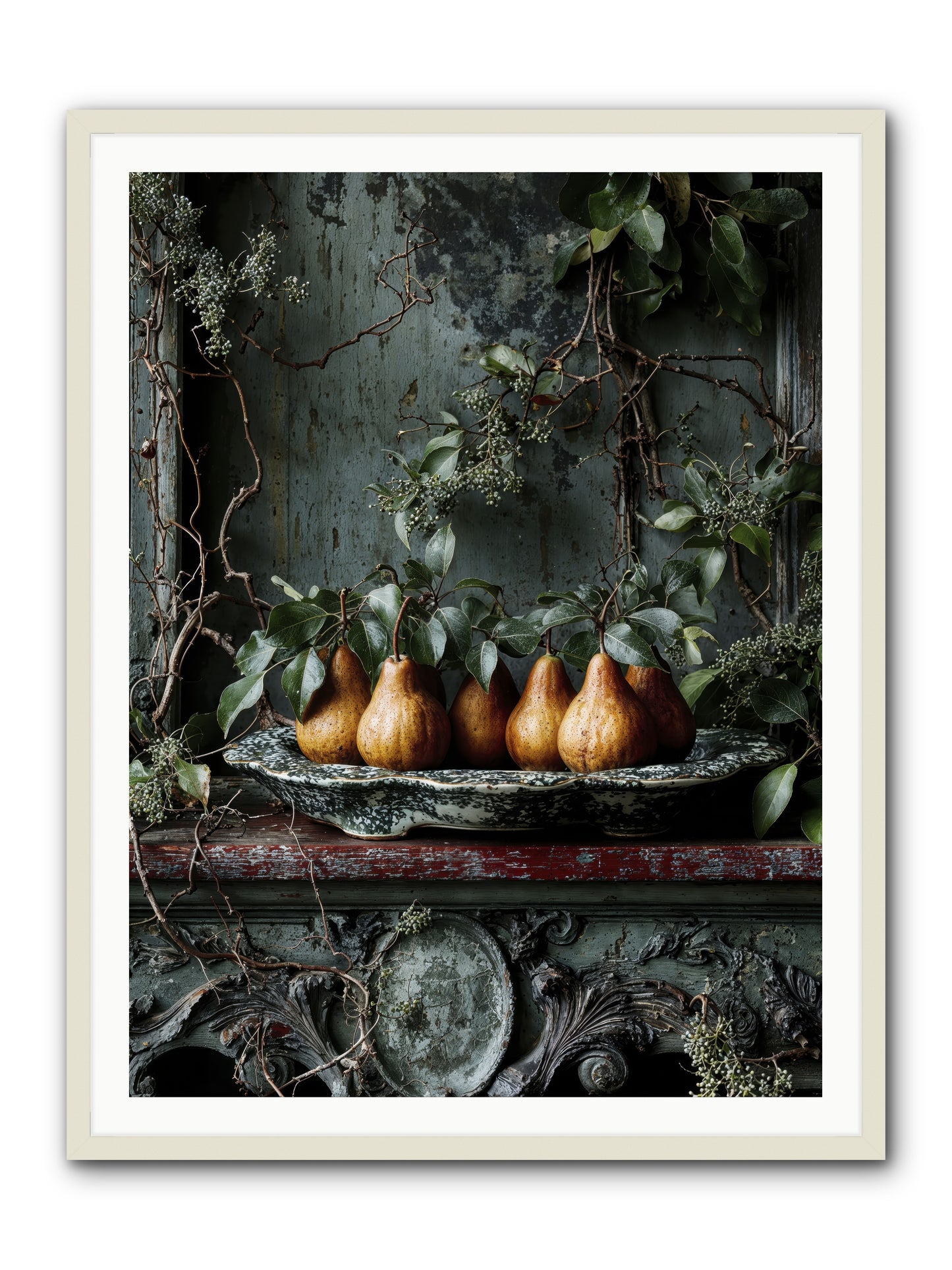 Seasons Write Poetry-REZ -- Framed Print - White 36x48