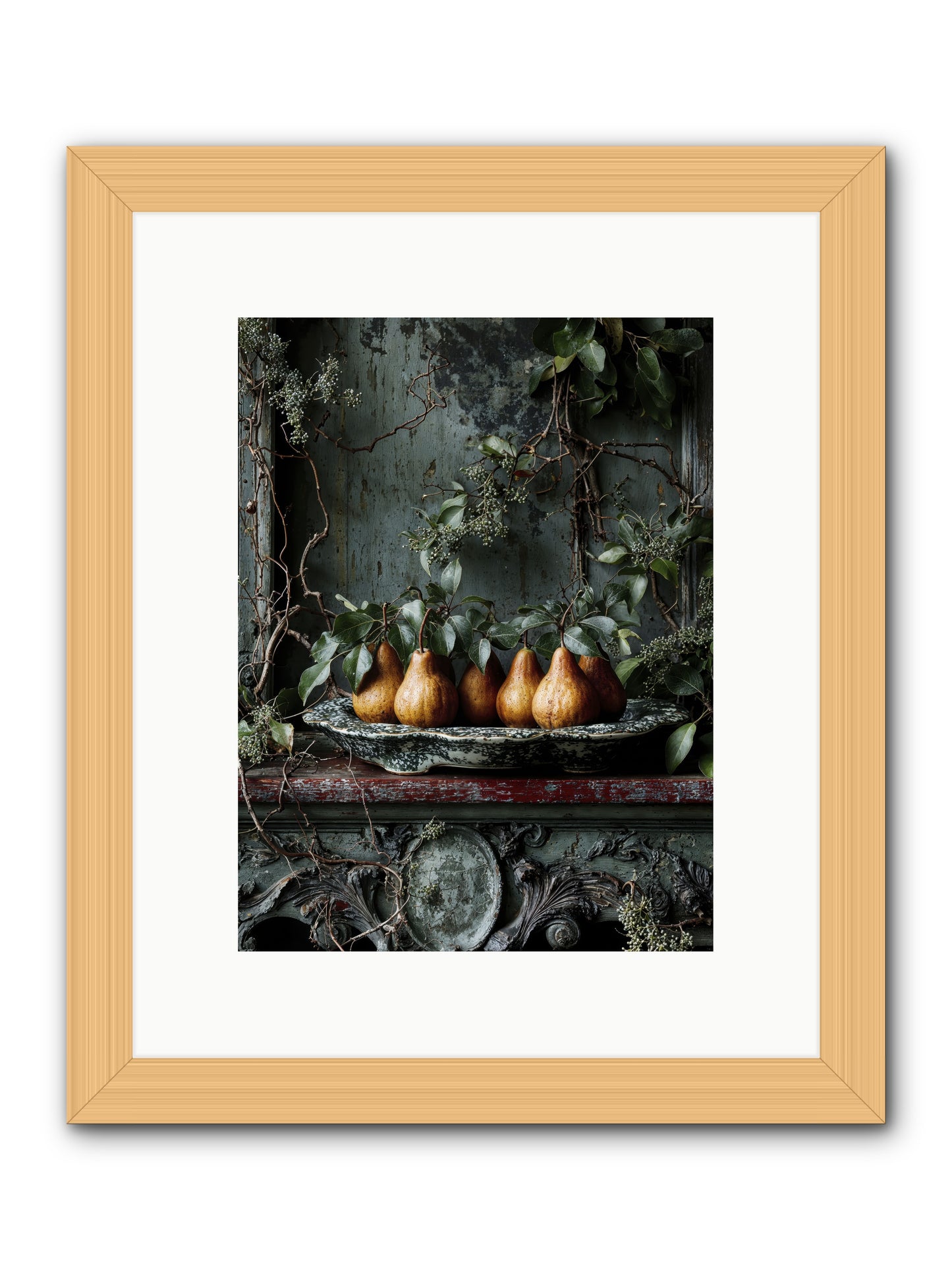 Seasons Write Poetry-REZ -- Framed Print - Natural 9x12