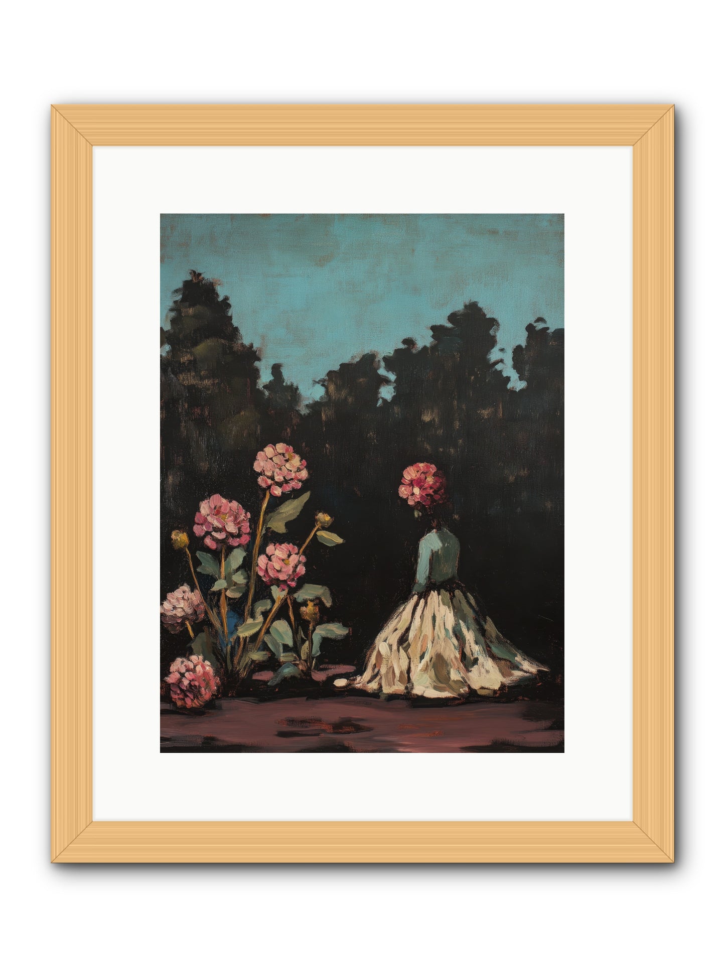 Secret Bloomer -- Framed Print - Natural 12x16